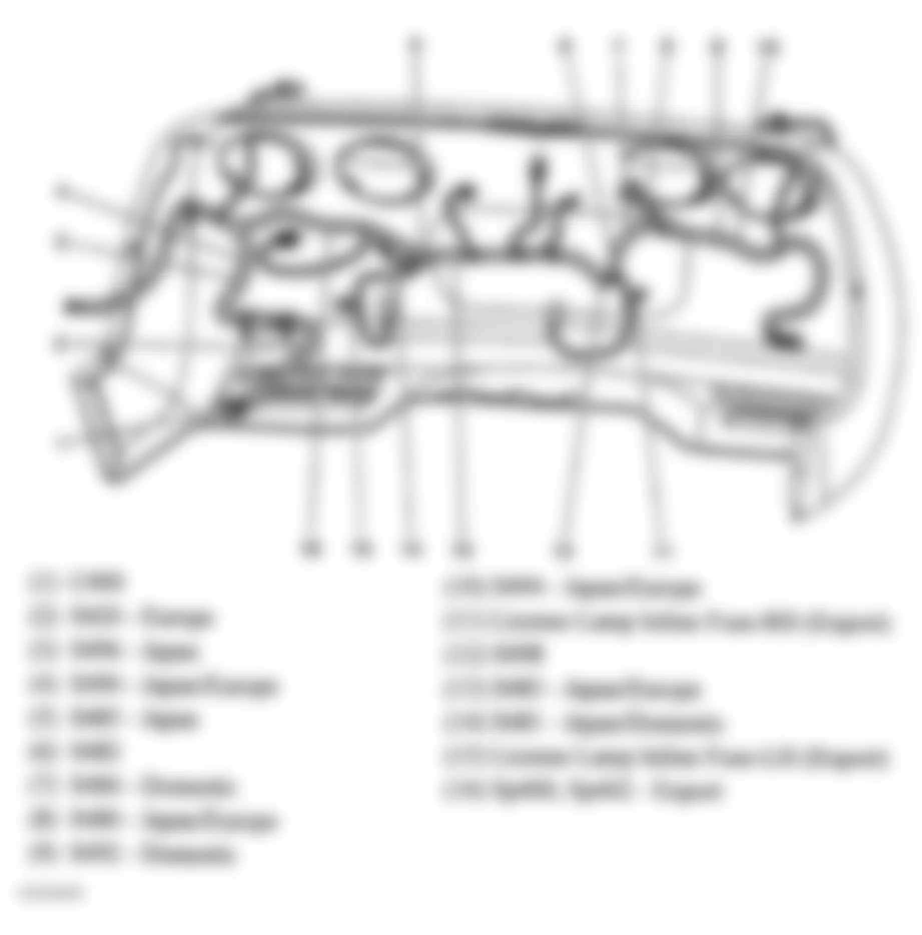 Chevrolet Corvette 2004 - Component Locations -  Rear Of Body