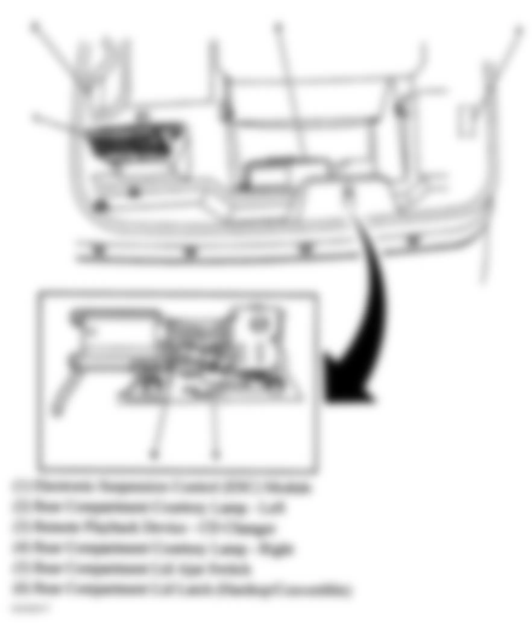 Chevrolet Corvette 2004 - Component Locations -  Luggage Compartment