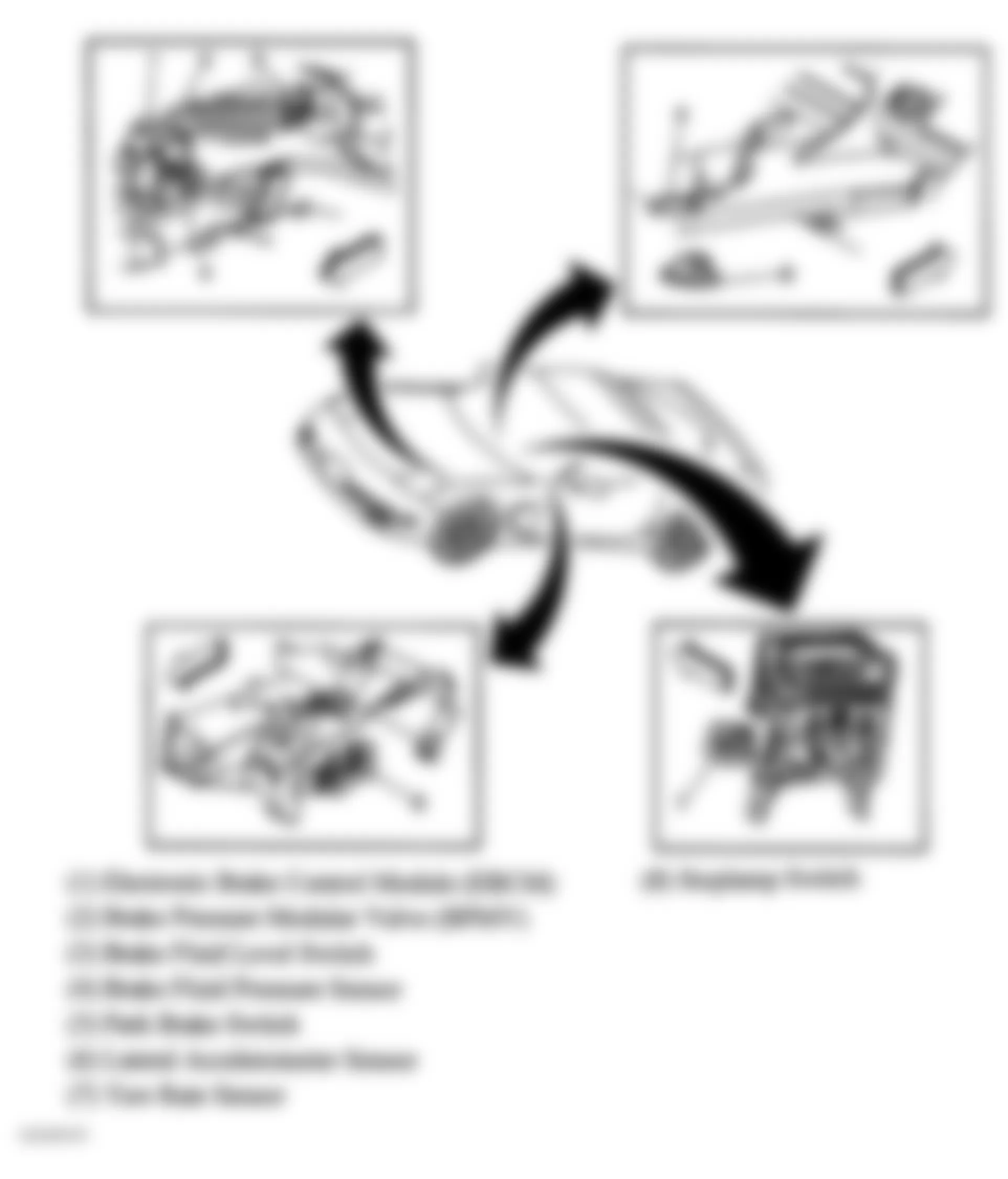 Chevrolet Corvette 2004 - Component Locations -  Brake System Overview