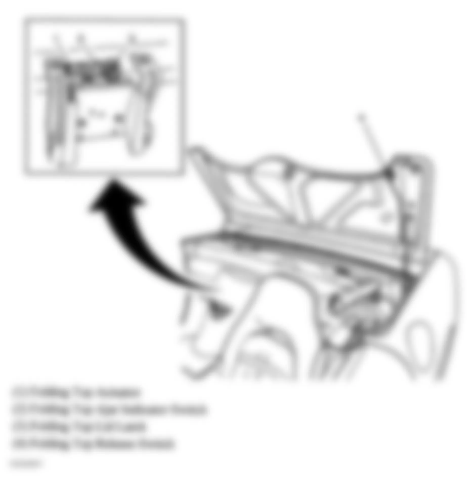 Chevrolet Corvette 2004 - Component Locations -  Folding Top