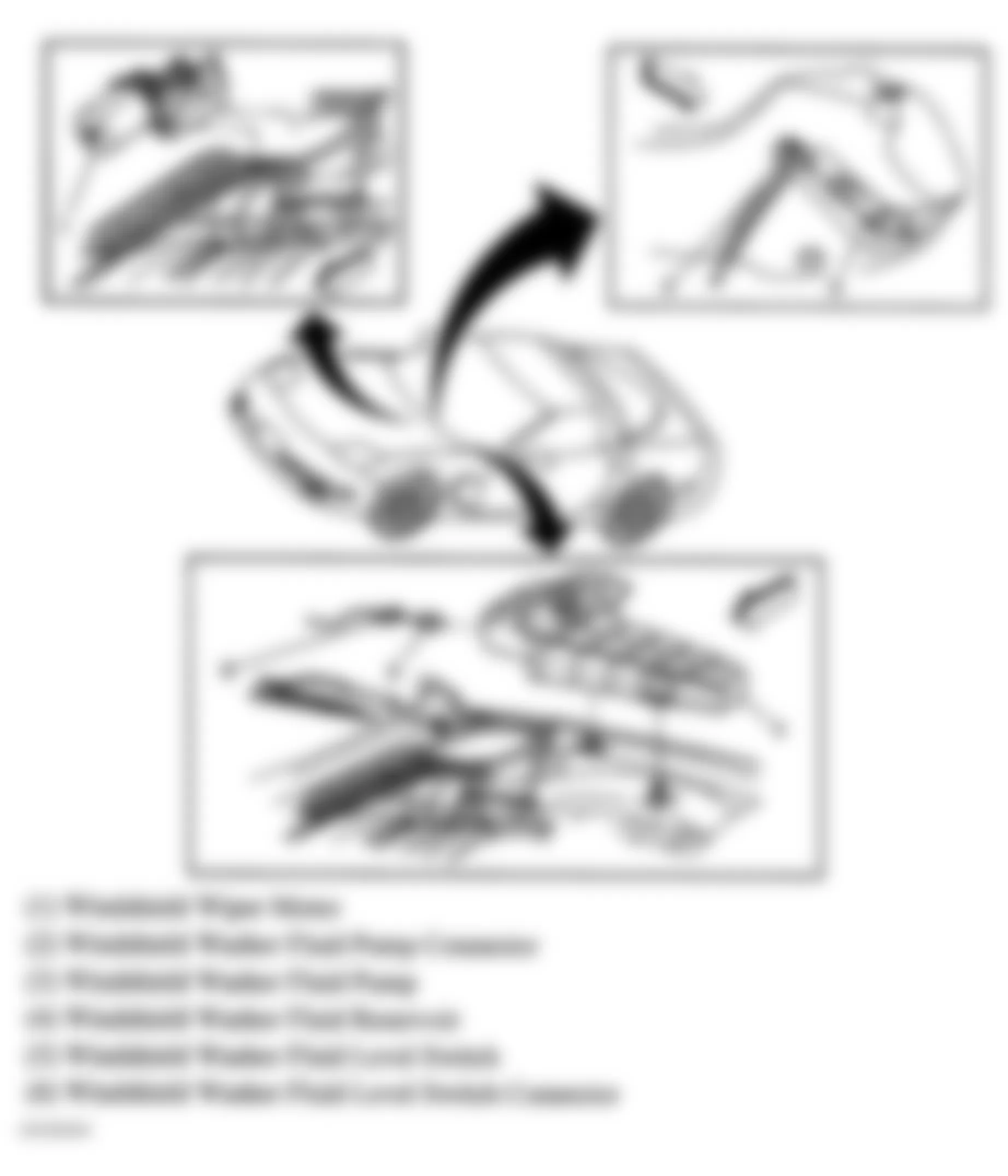 Chevrolet Corvette 2004 - Component Locations -  Wiper/Washer System Overview