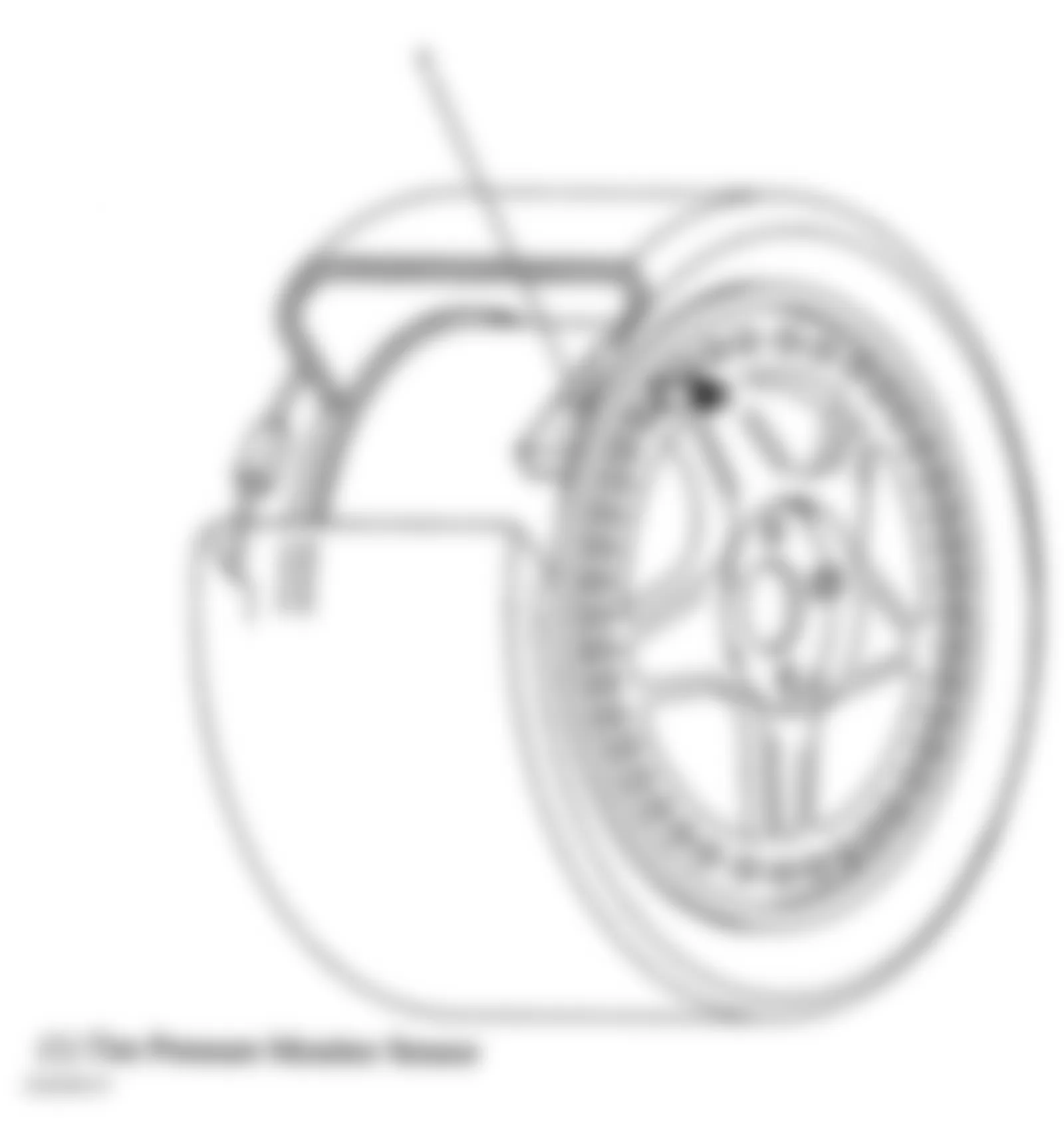 Chevrolet Corvette 2004 - Component Locations -  Tire Pressure Monitor Sensor