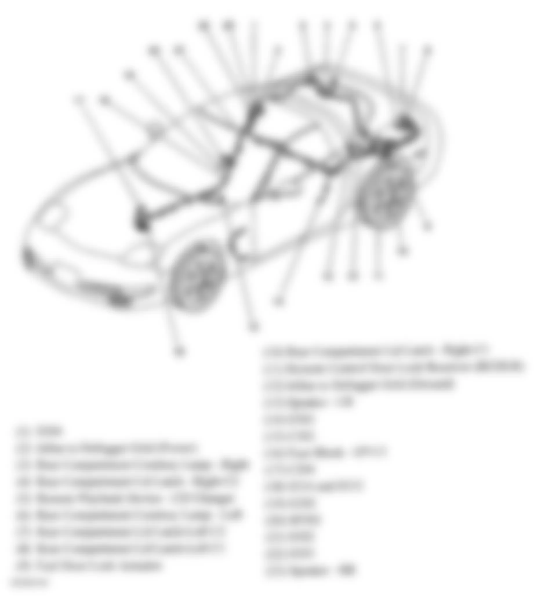 Chevrolet Corvette 2004 - Component Locations -  Body Harness