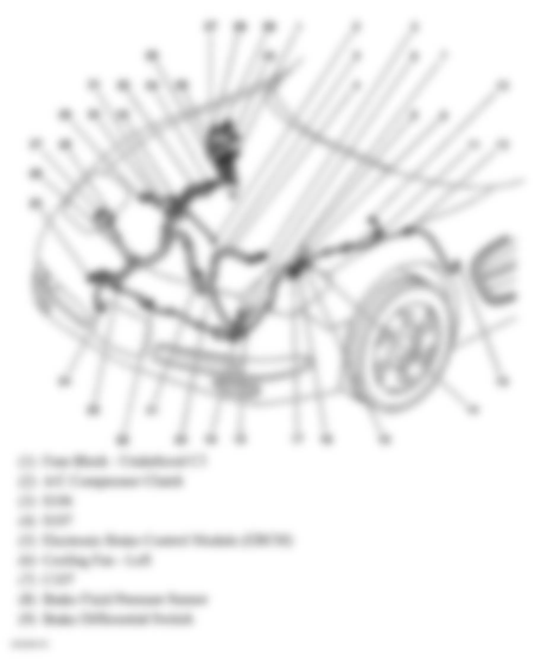 Chevrolet Corvette 2004 - Component Locations -  Forward Lamp Harness (1 Of 2)