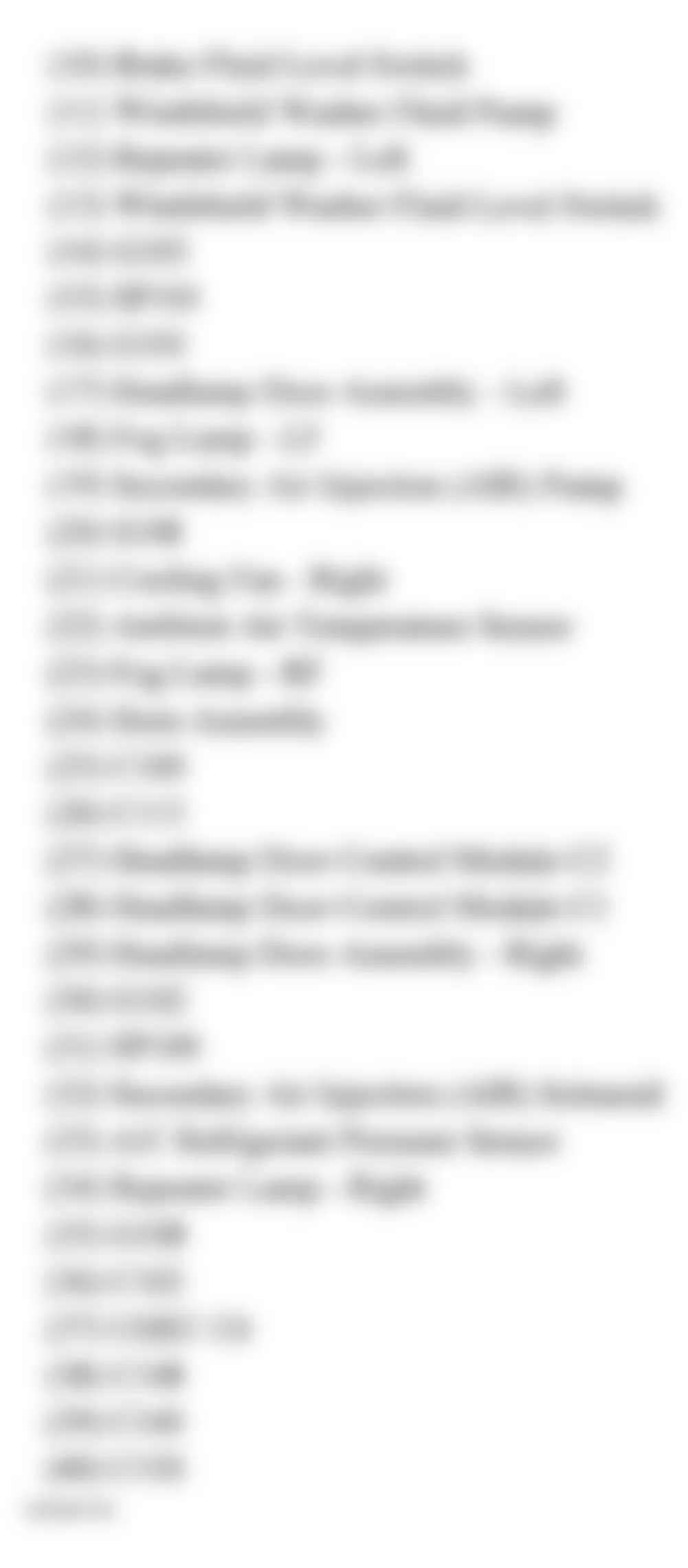 Chevrolet Corvette 2004 - Component Locations -  Forward Lamp Harness (2 Of 2)