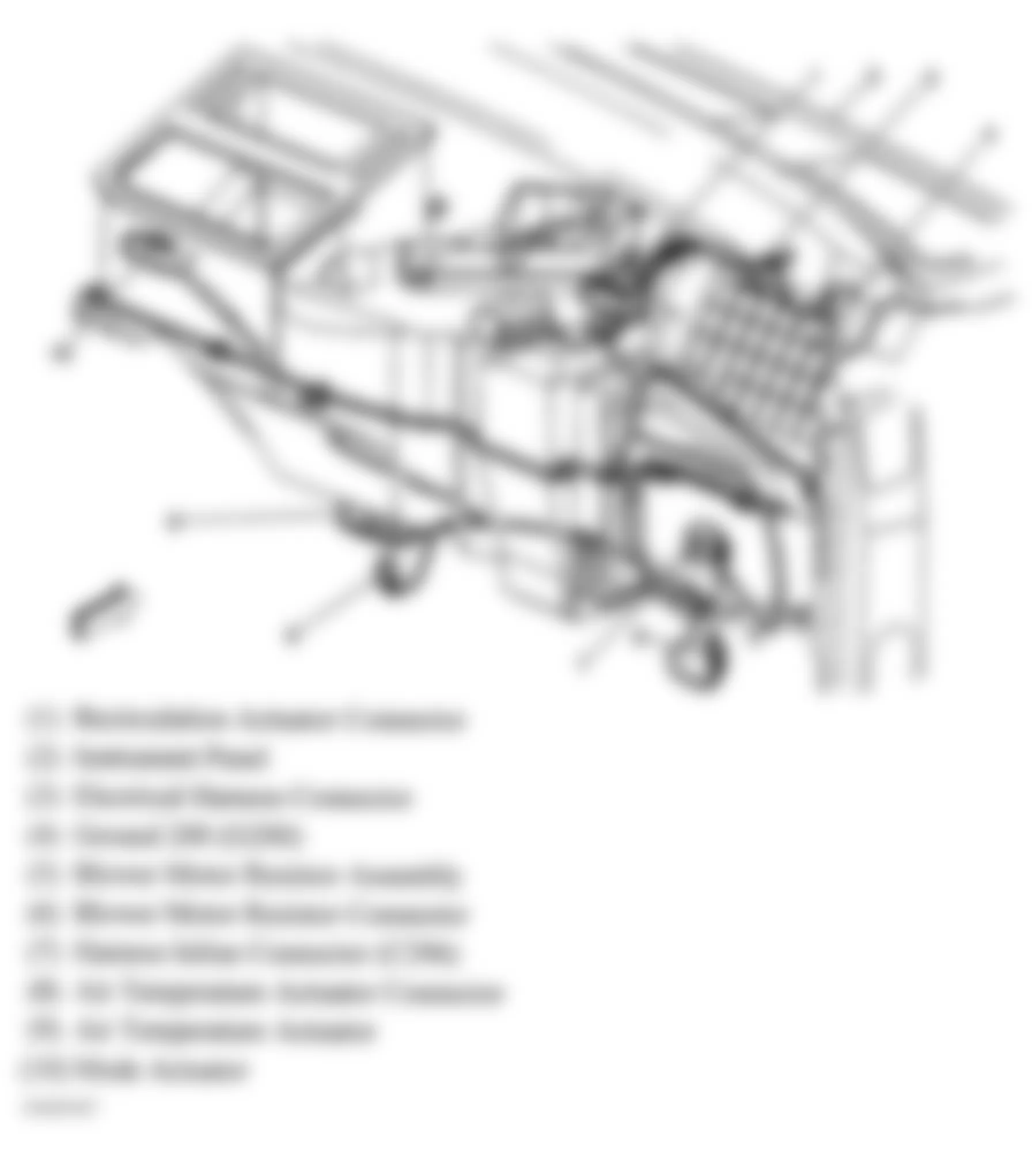 Chevrolet Avalanche 2500 2005 - Component Locations -  HVAC Module Assembly