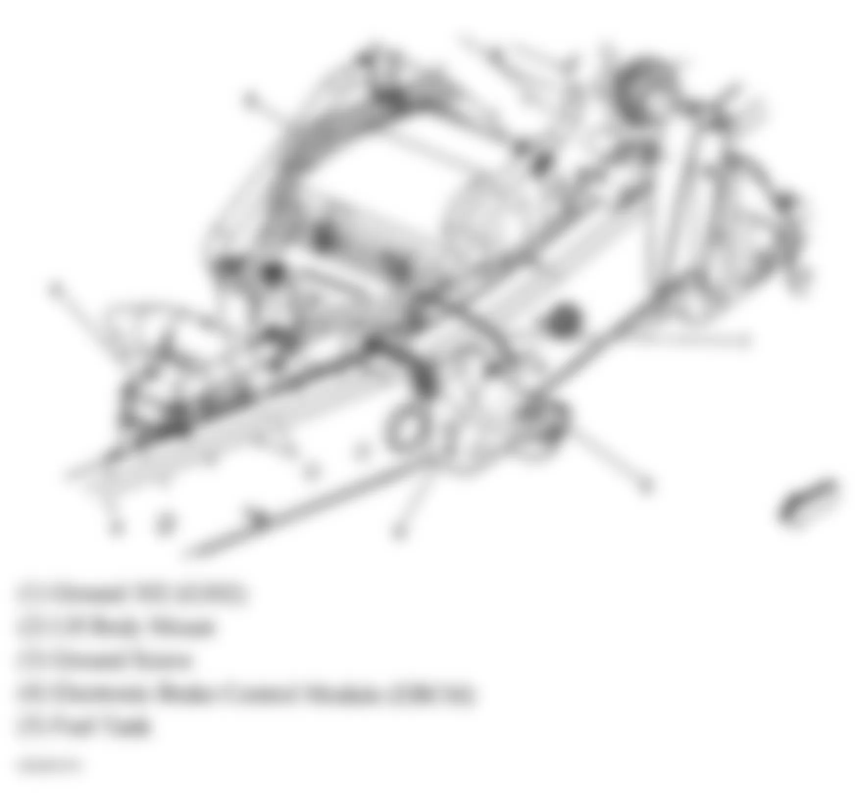 Chevrolet Avalanche 2500 2005 - Component Locations -  Left Frame Rail