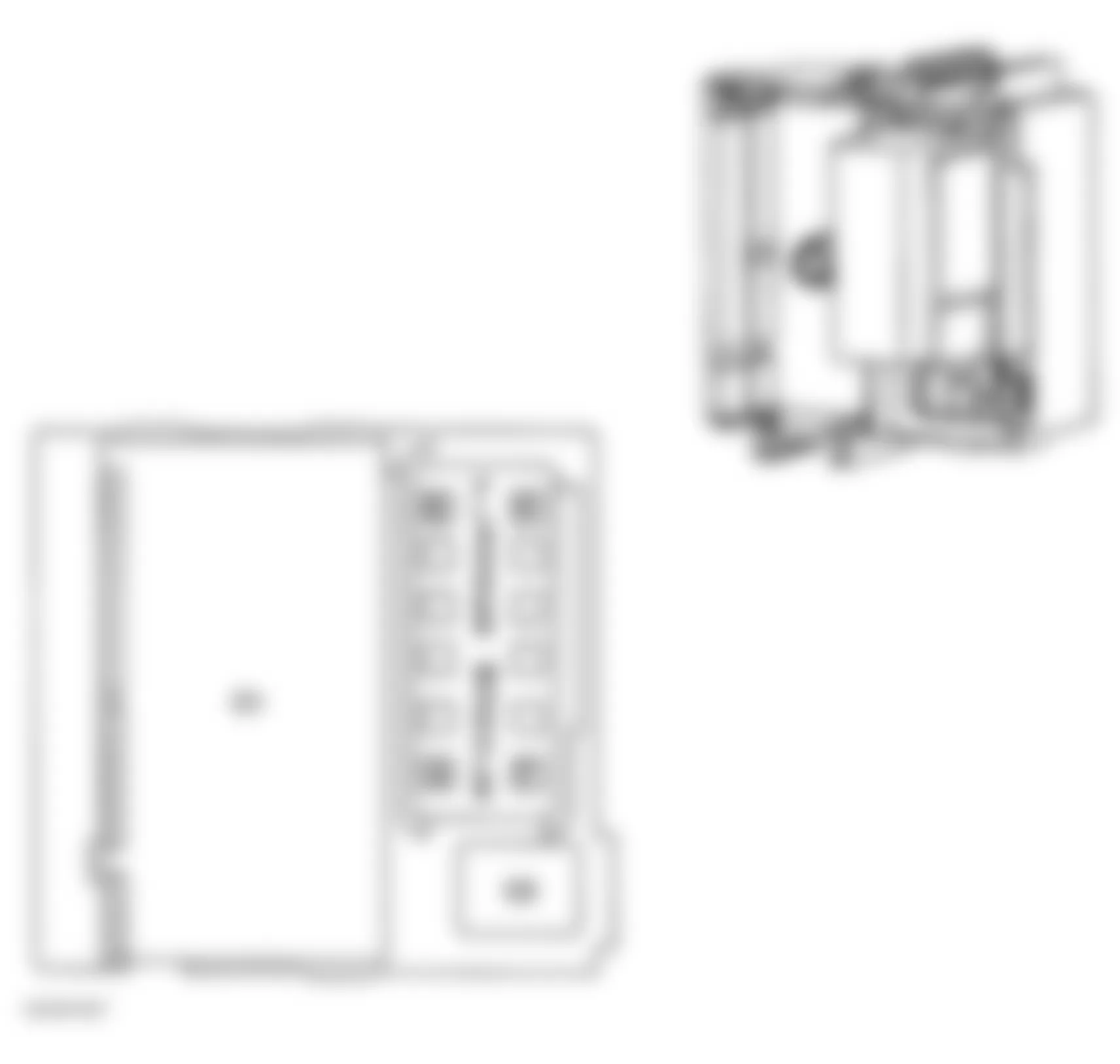 Chevrolet Avalanche 2500 2005 - Component Locations -  Left Instrument Panel Fuse Block (Bottom View)