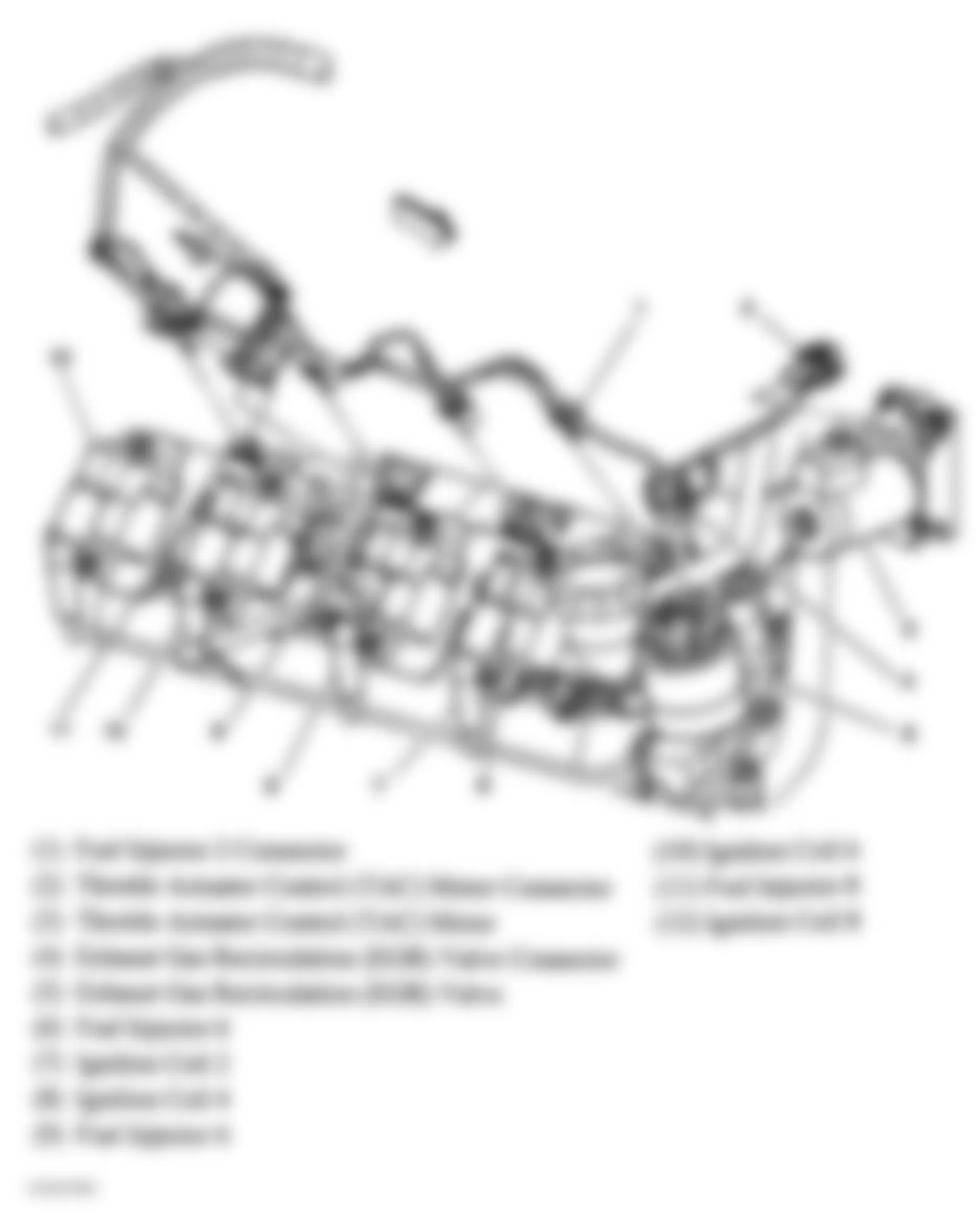 Chevrolet Avalanche 2500 2005 - Component Locations -  Right Valve Cover (4.8L, 5.3L & 6.0L)