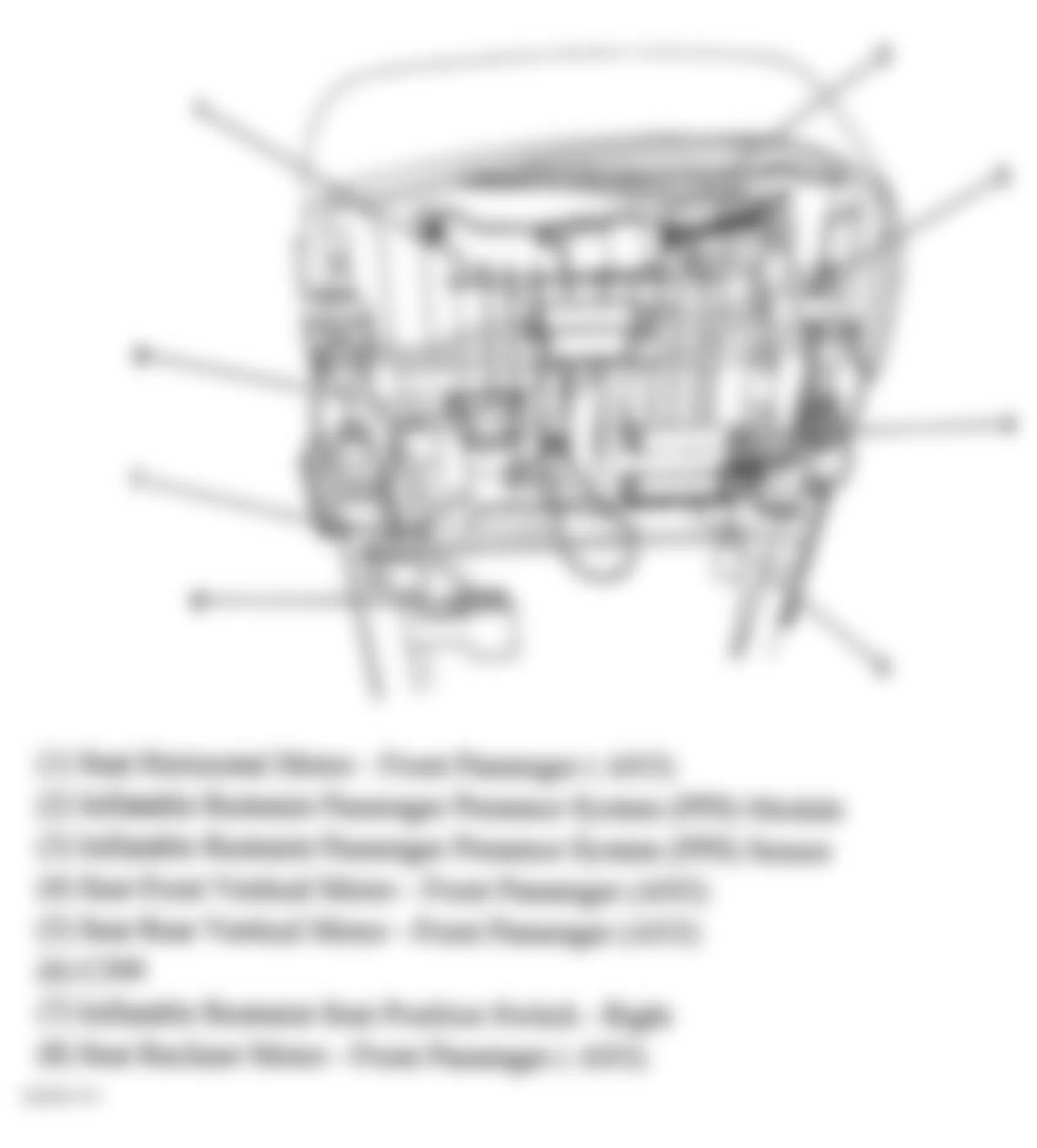 Chevrolet Avalanche 2500 2005 - Component Locations -  Below Right Front Seat