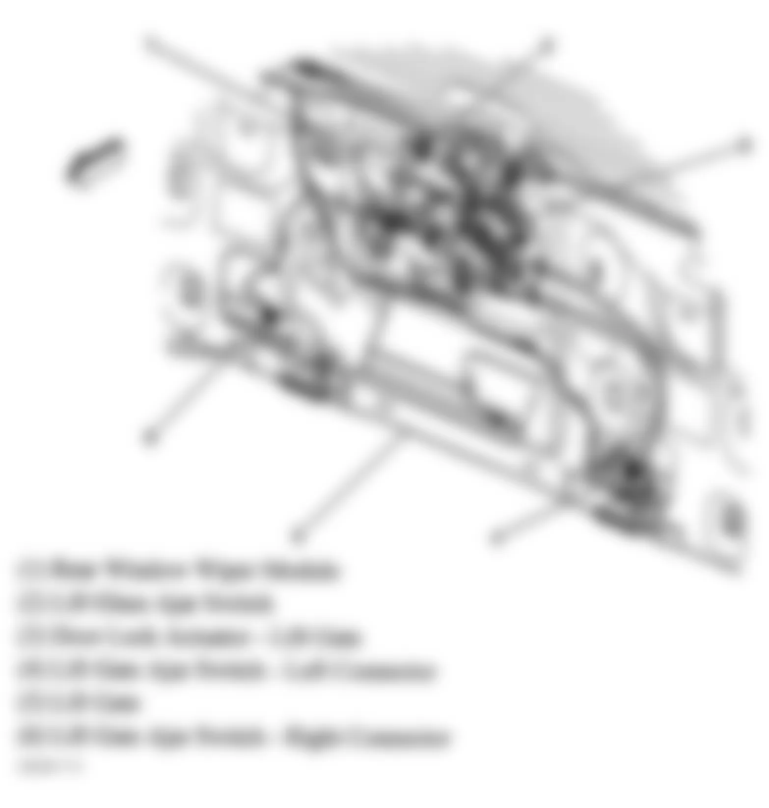 Chevrolet Avalanche 2500 2005 - Component Locations -  Lift Gate