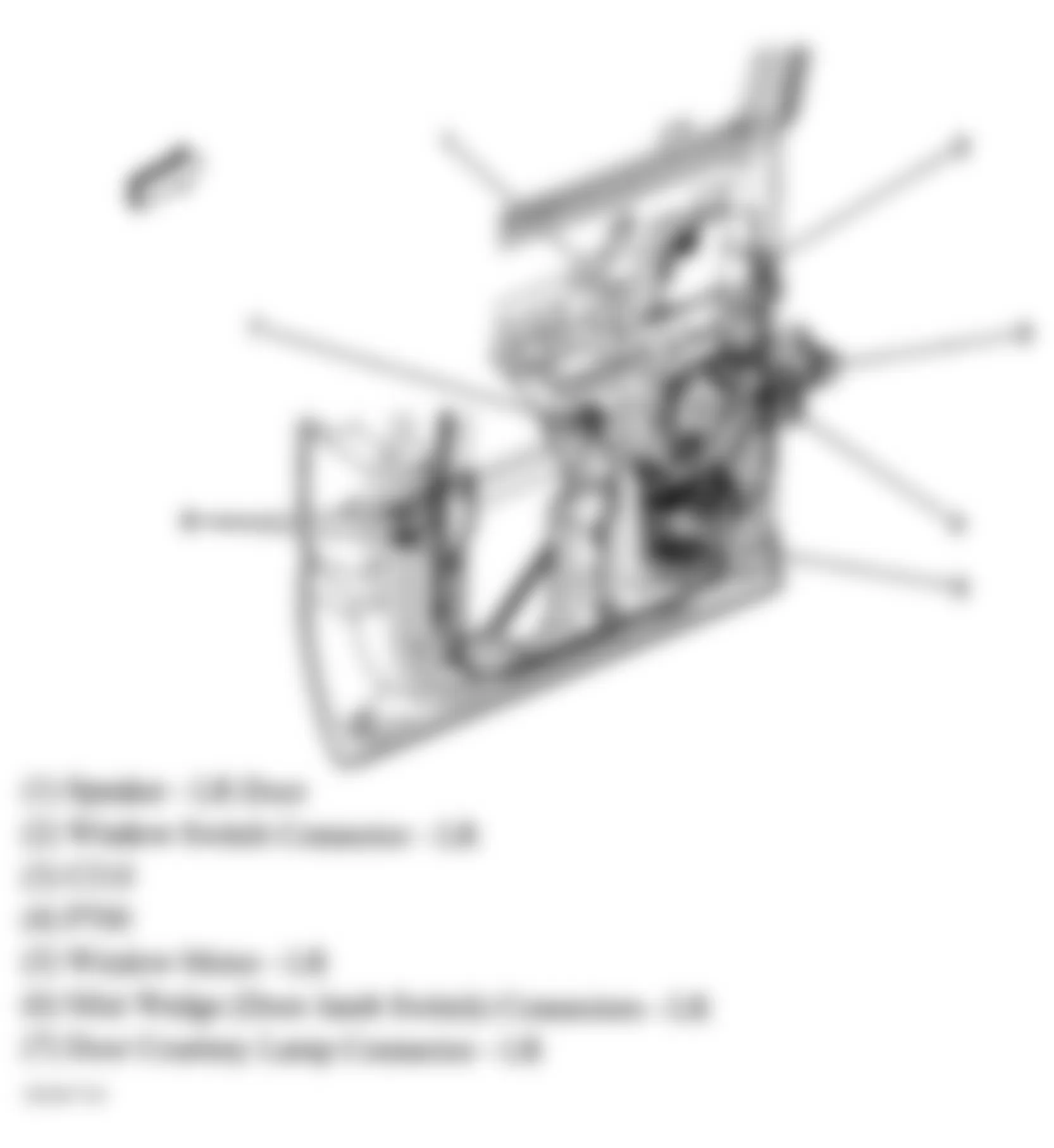 Chevrolet Avalanche 2500 2005 - Component Locations -  Left Rear Door