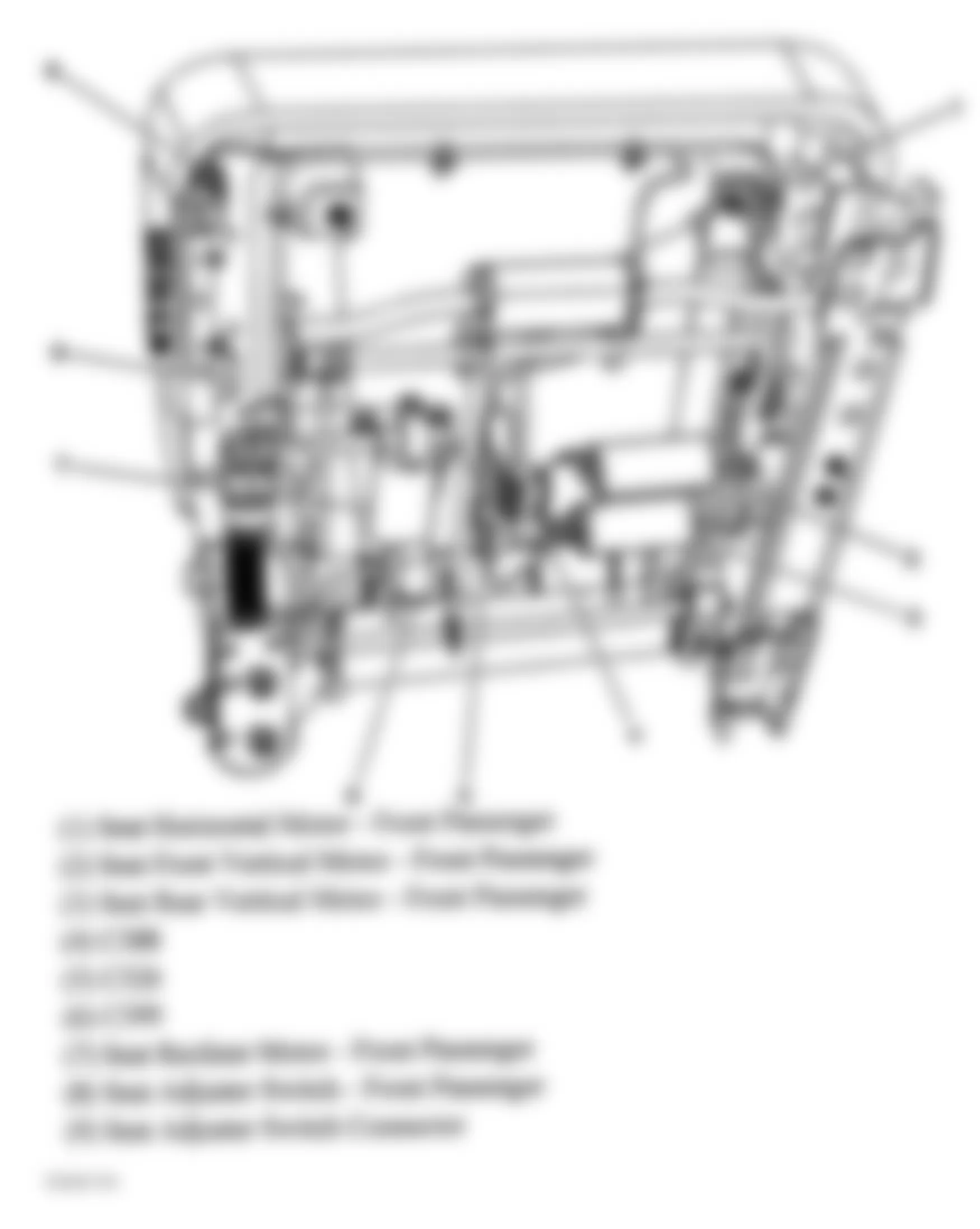 Chevrolet Avalanche 2500 2005 - Component Locations -  Bottom Of Right Front Seat