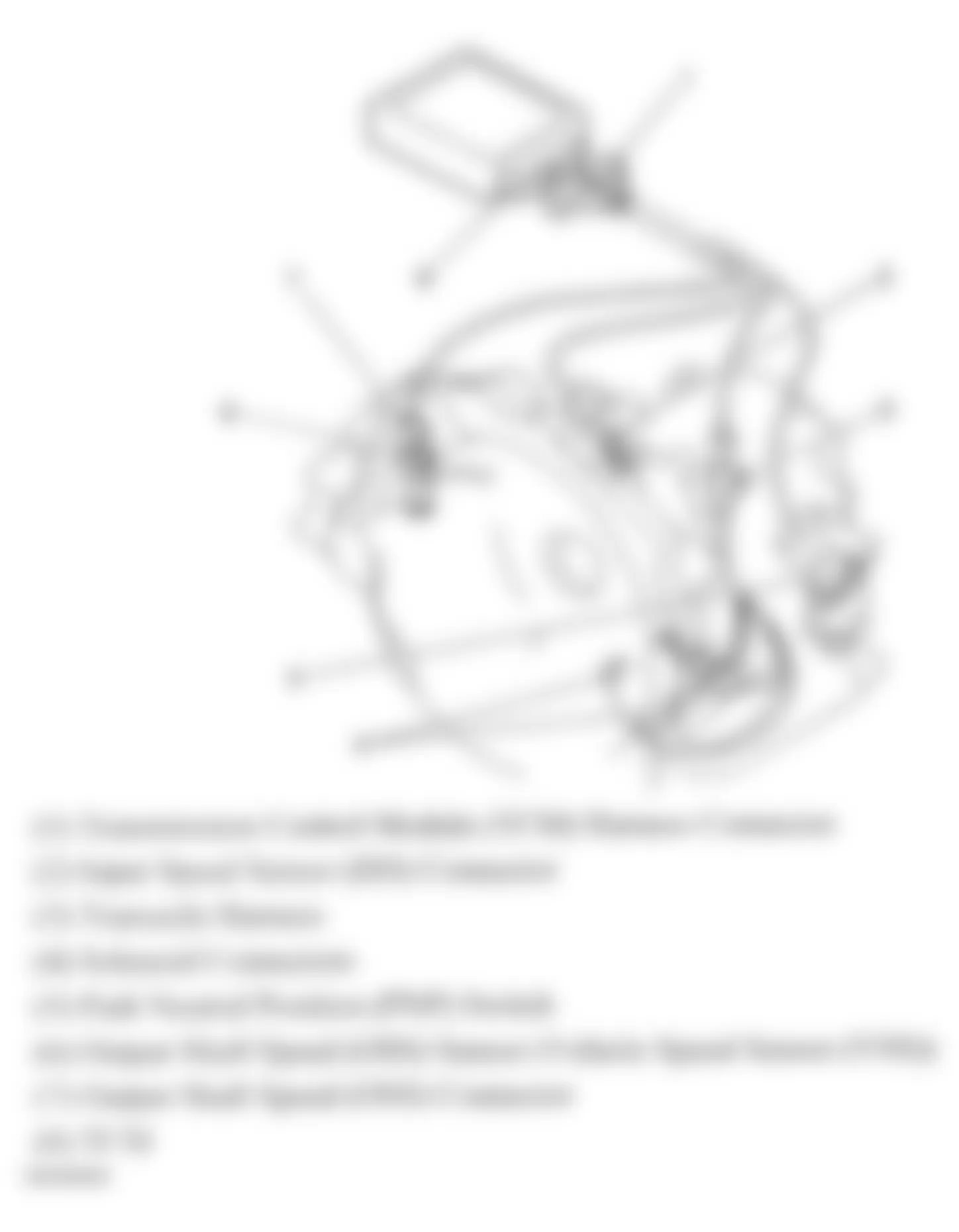 Chevrolet Aveo 2005 - Component Locations -  Automatic Transmission Components