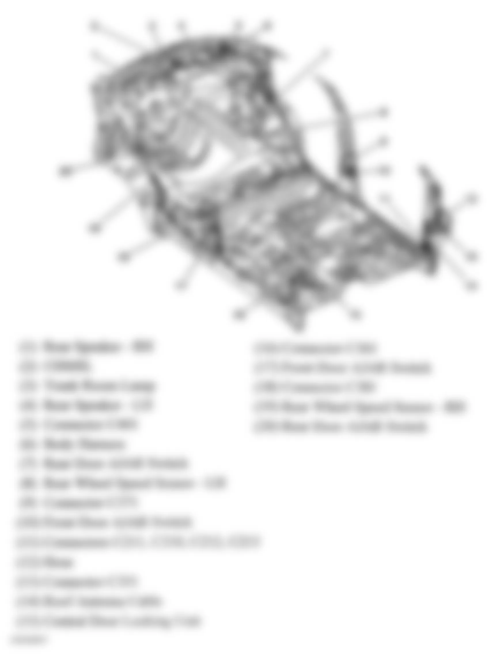 Chevrolet Aveo LS 2005 - Component Locations -  Floor View