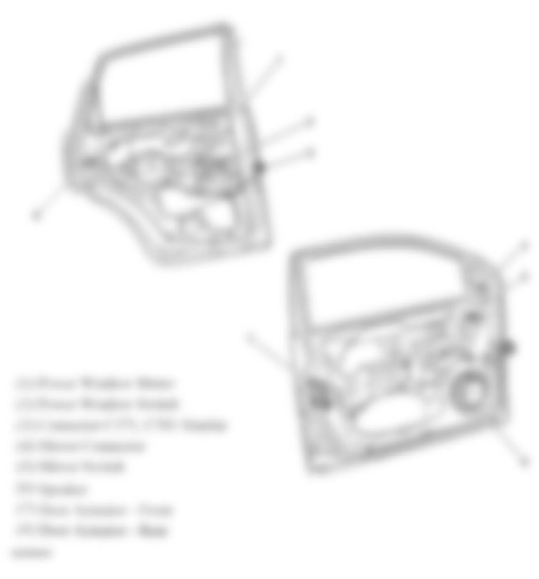 Chevrolet Aveo LS 2005 - Component Locations -  Doors