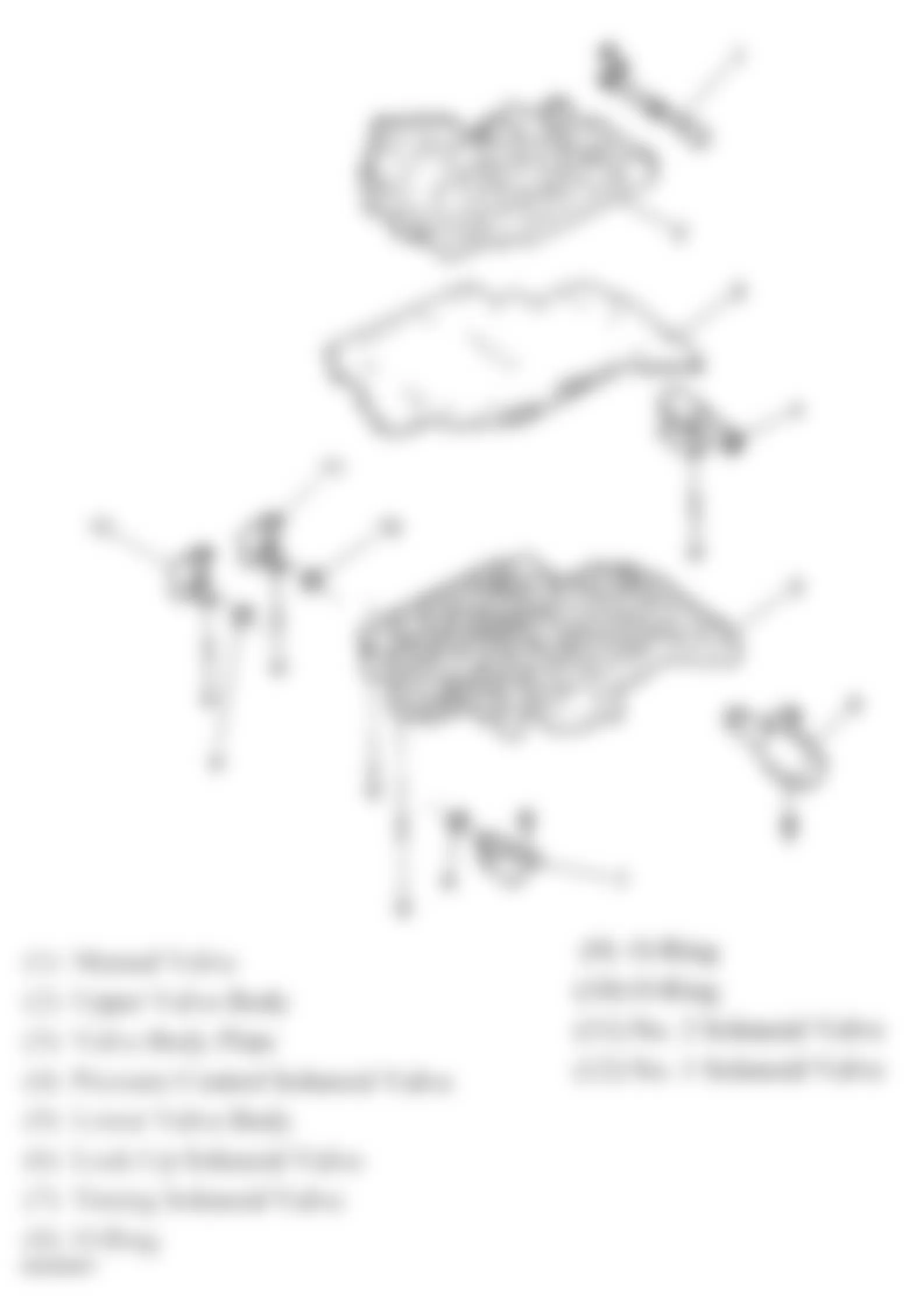 Chevrolet Aveo LS 2005 - Component Locations -  Transmission Valve Body