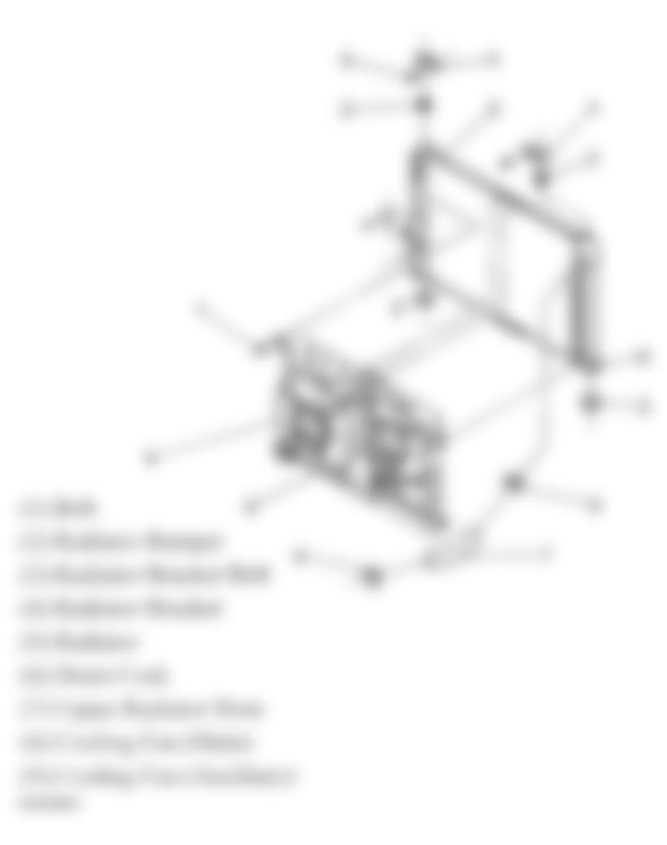 Chevrolet Aveo LS 2005 - Component Locations -  Behind Radiator (Dual)