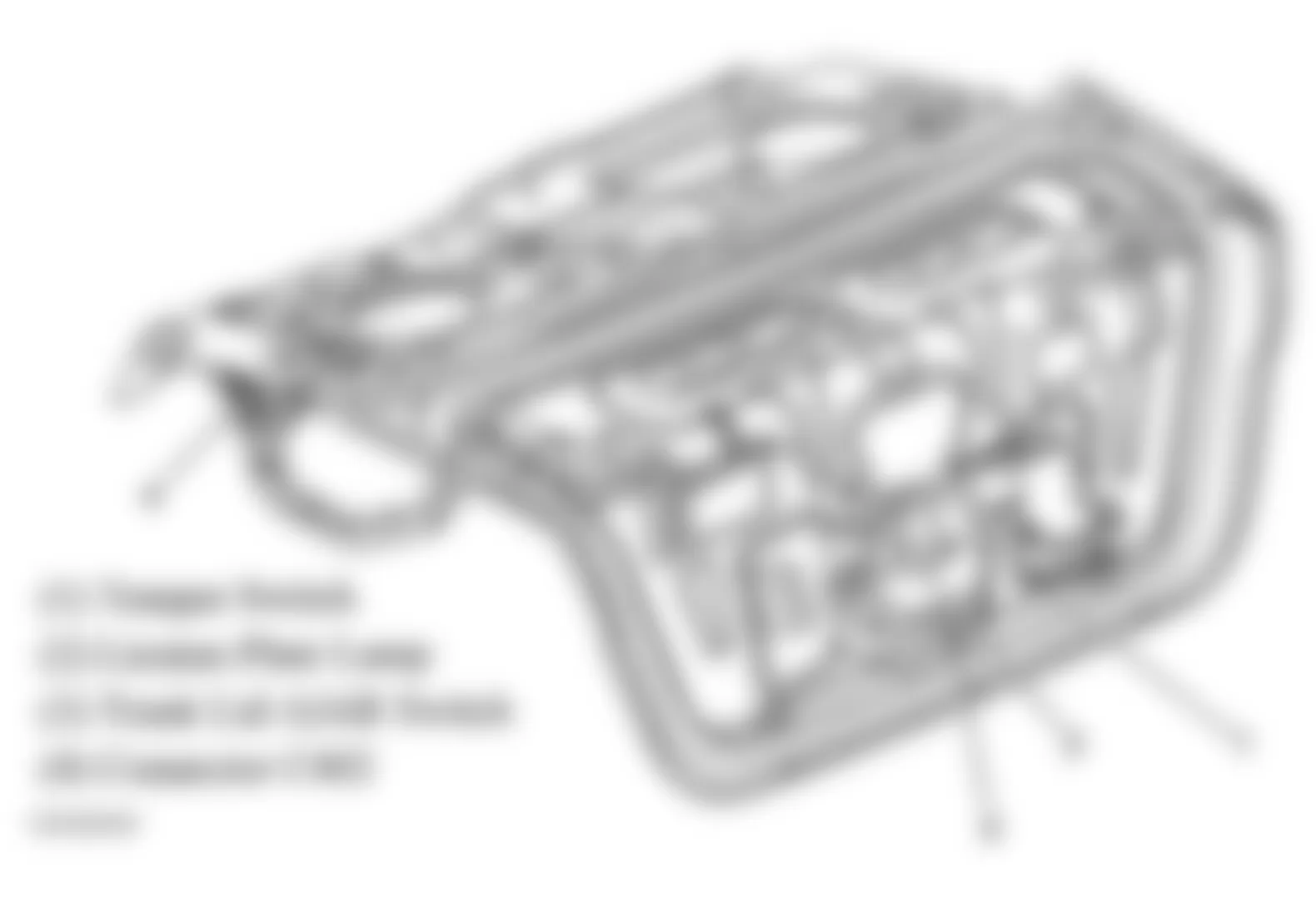 Chevrolet Aveo LT 2005 - Component Locations -  Trunk Lid