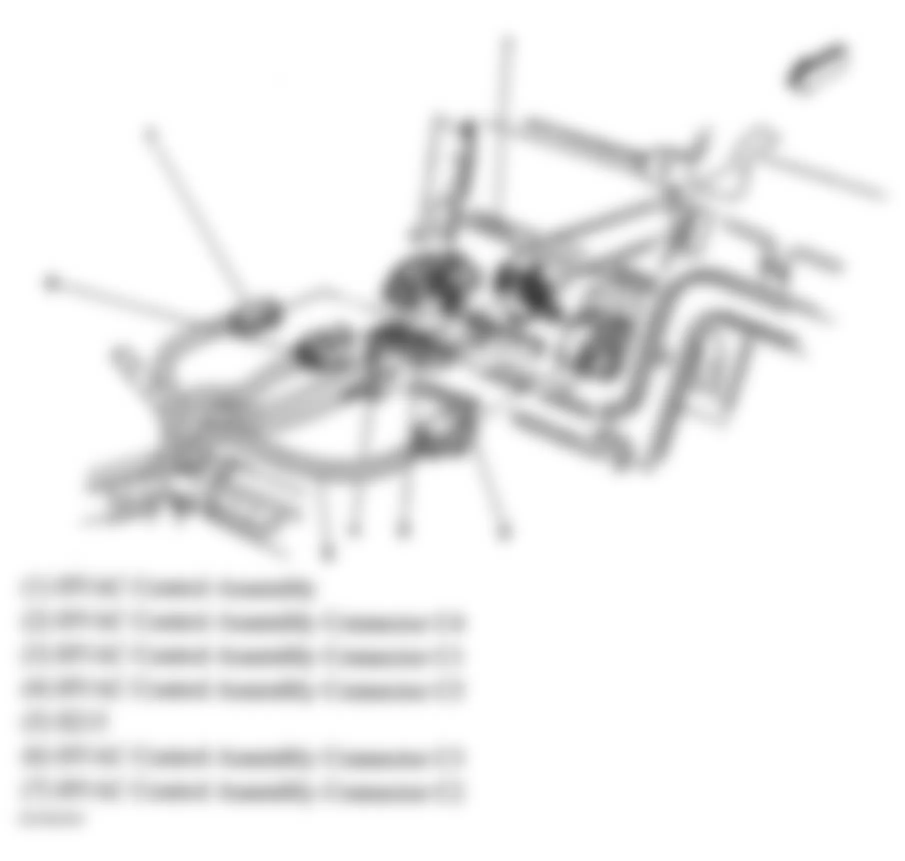 Chevrolet Blazer 2005 - Component Locations - Center Of Dash