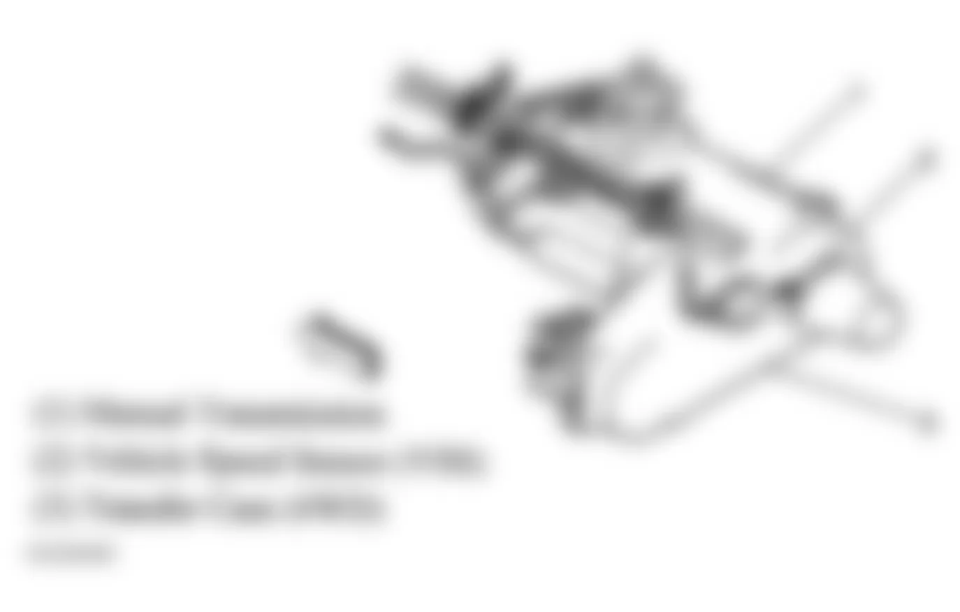 Chevrolet Blazer 2005 - Component Locations - Transfer Case (M/T W/ 4WD)