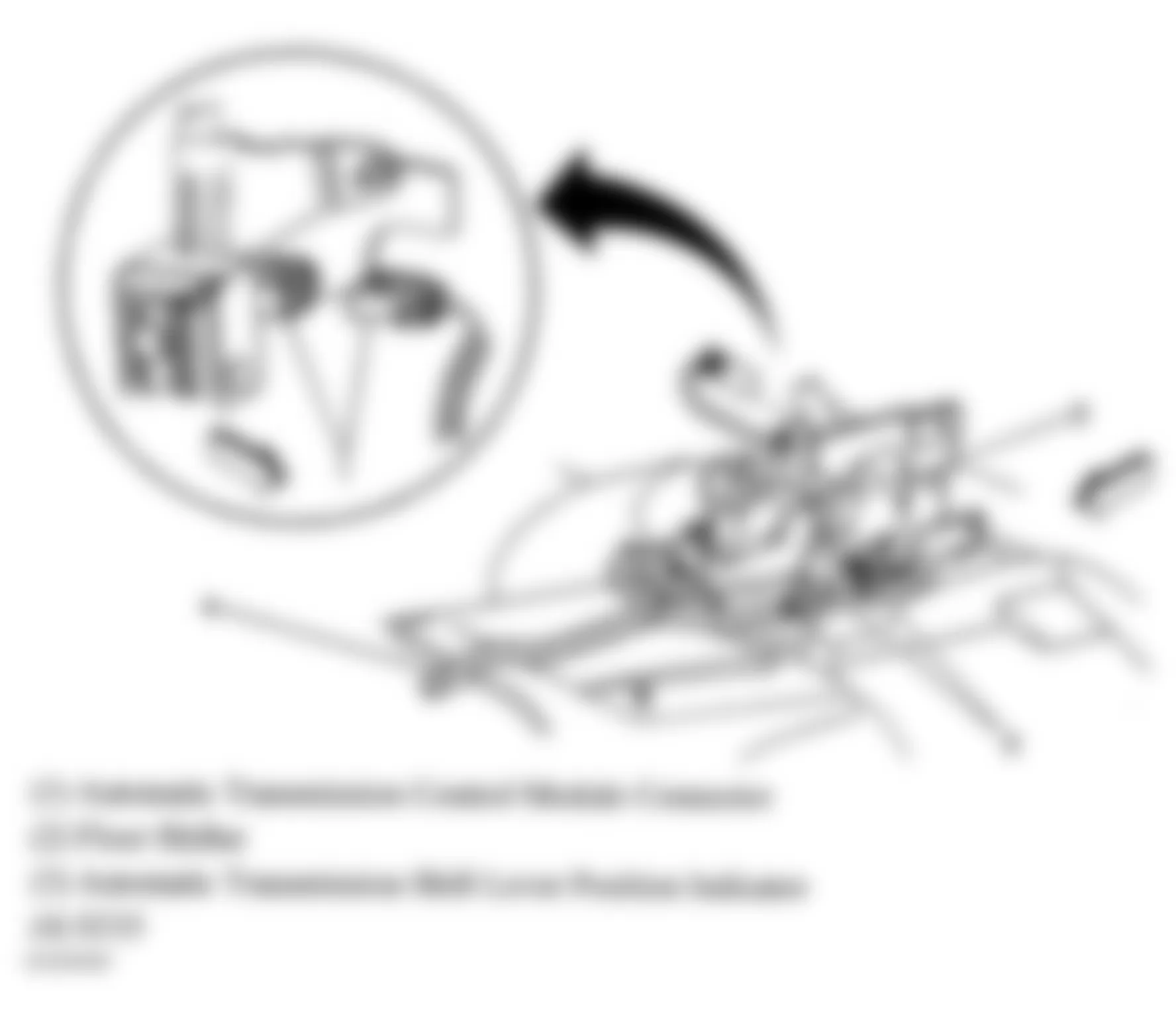 Chevrolet Blazer 2005 - Component Locations - Center Of Front Floor Pan