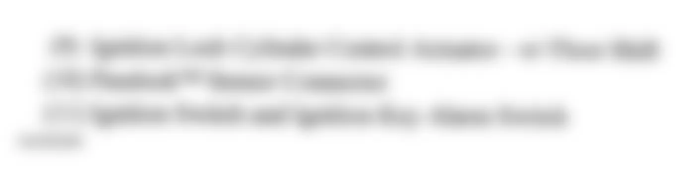 Chevrolet Blazer 2005 - Component Locations - Steering Column (2 Of 2)