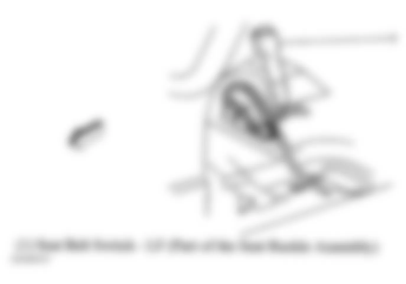 Chevrolet Blazer 2005 - Component Locations - Seat Belt Components