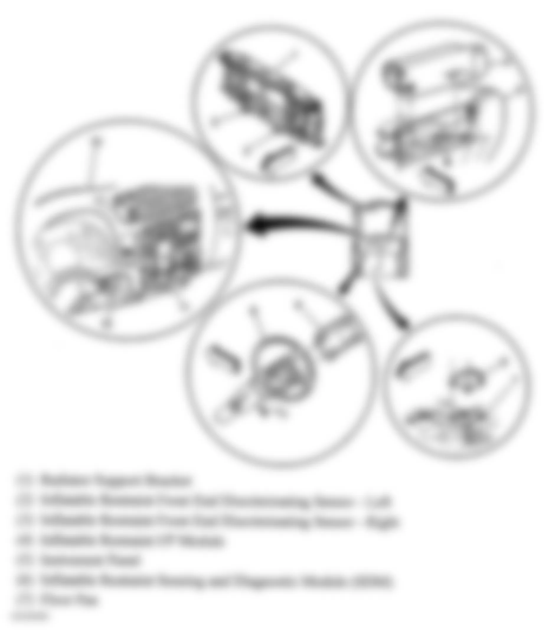 Chevrolet Blazer 2005 - Component Locations - SIR Components (1 Of 2)