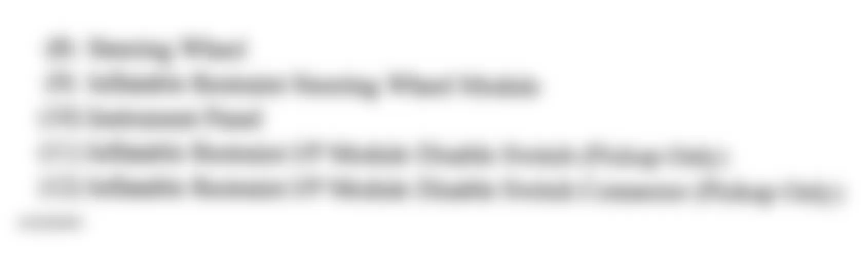 Chevrolet Blazer 2005 - Component Locations - SIR Components (2 Of 2)