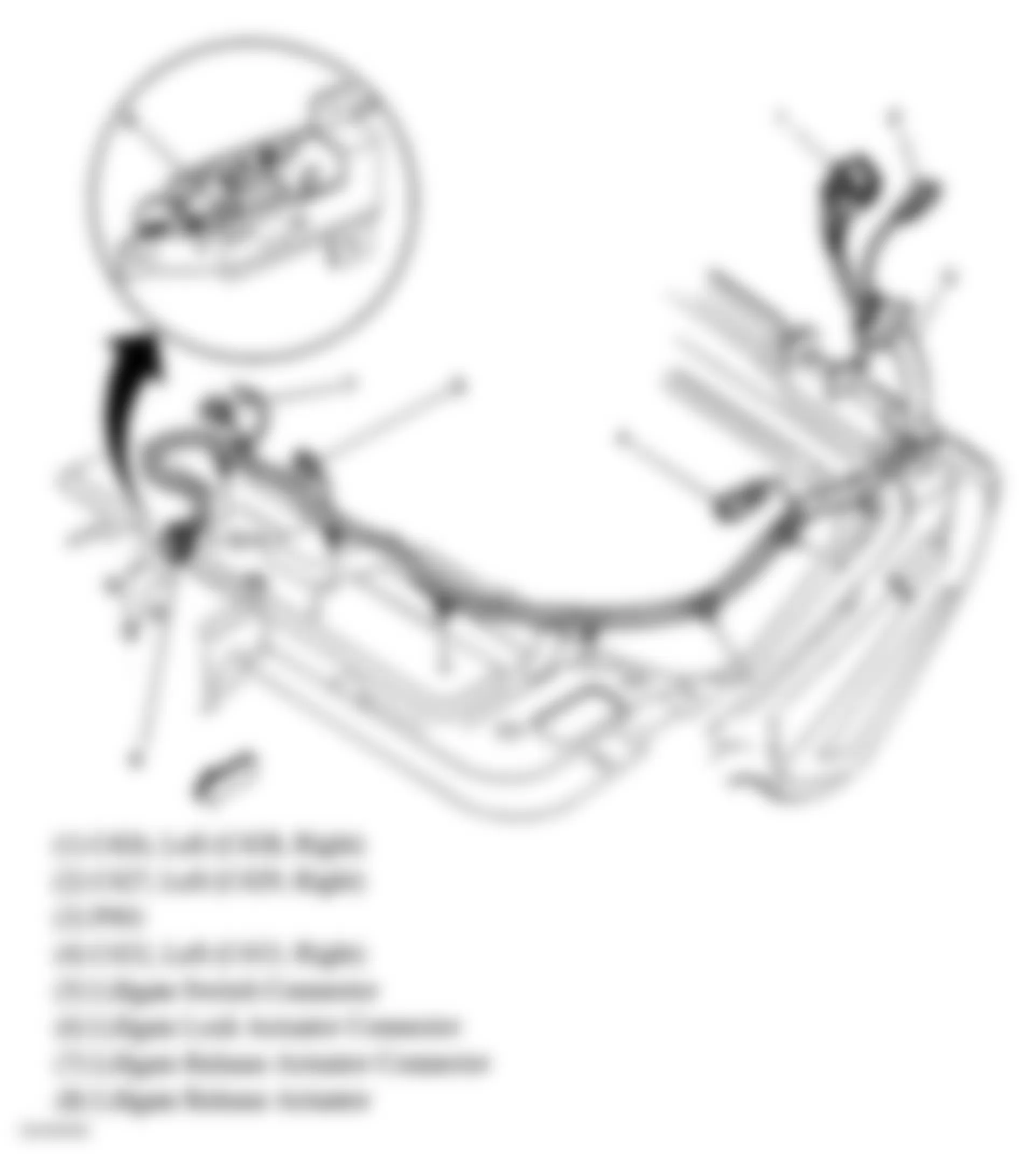 Chevrolet Blazer 2005 - Component Locations - Liftgate