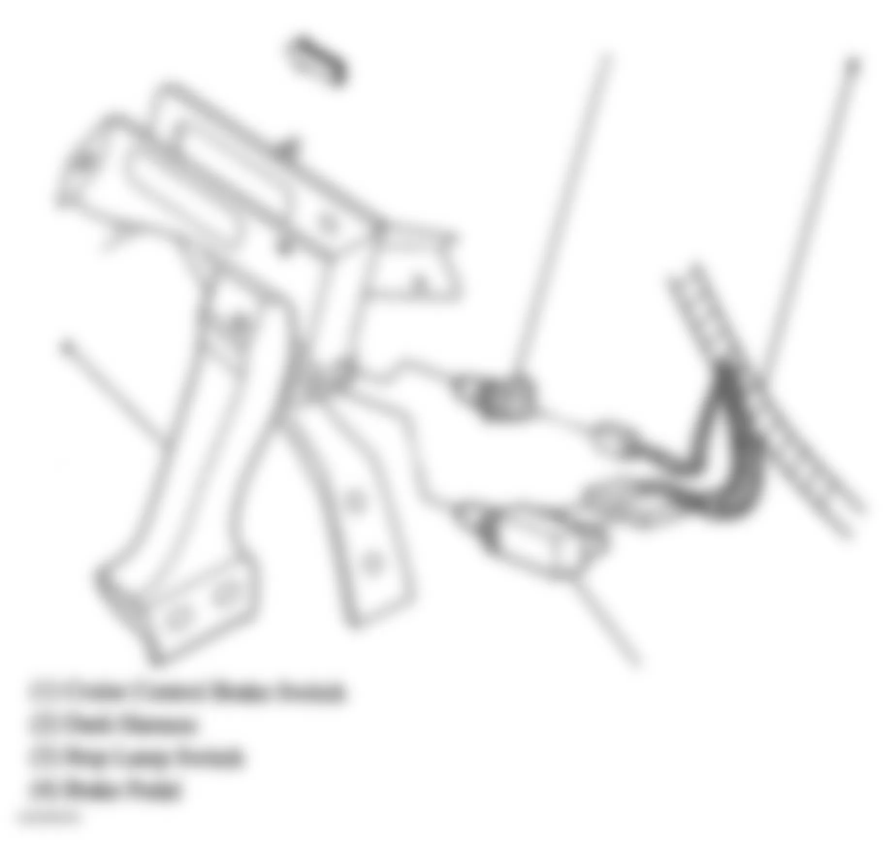 Chevrolet Cavalier LS Sport 2005 - Component Locations -  Under Left Side Of Dash