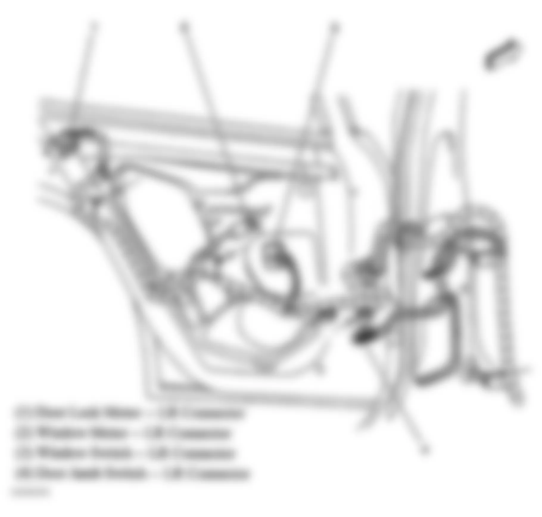 Chevrolet Cavalier LS Sport 2005 - Component Locations -  Left Rear Door