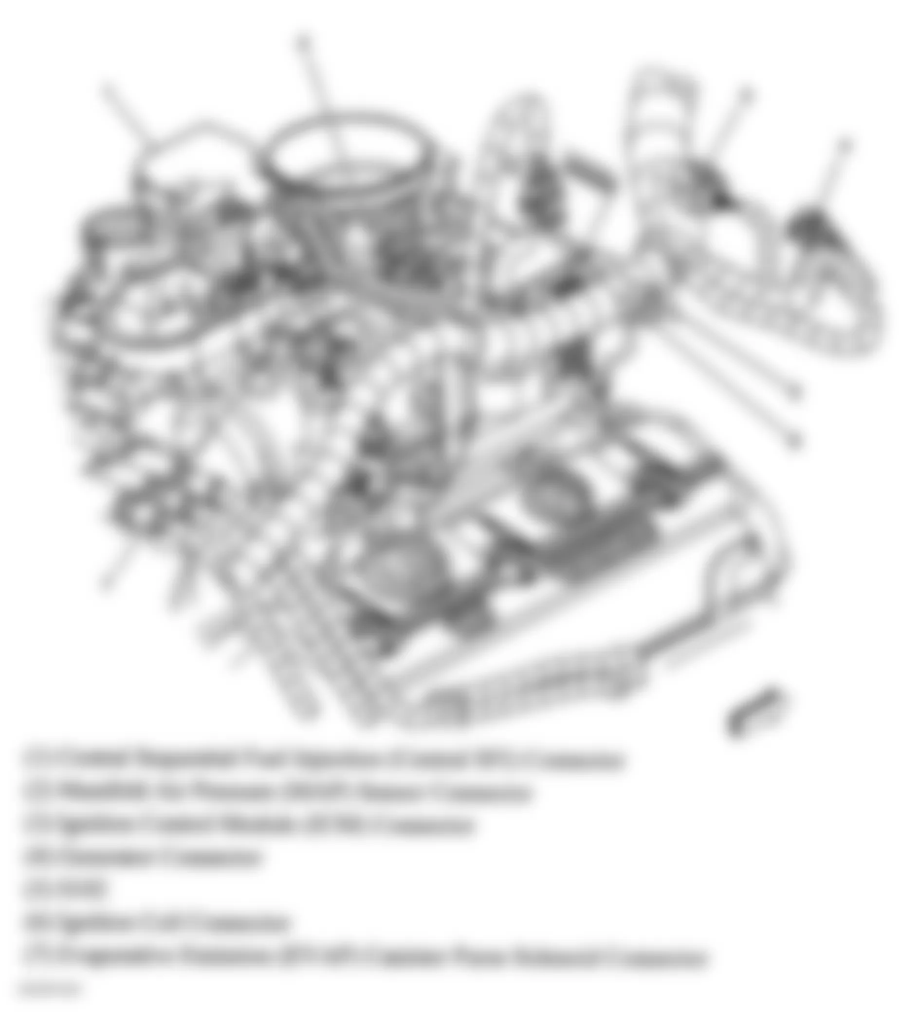 Chevrolet Chevy Express G1500 2005 - Component Locations -  Right Side Of Engine (4.3L VIN X)