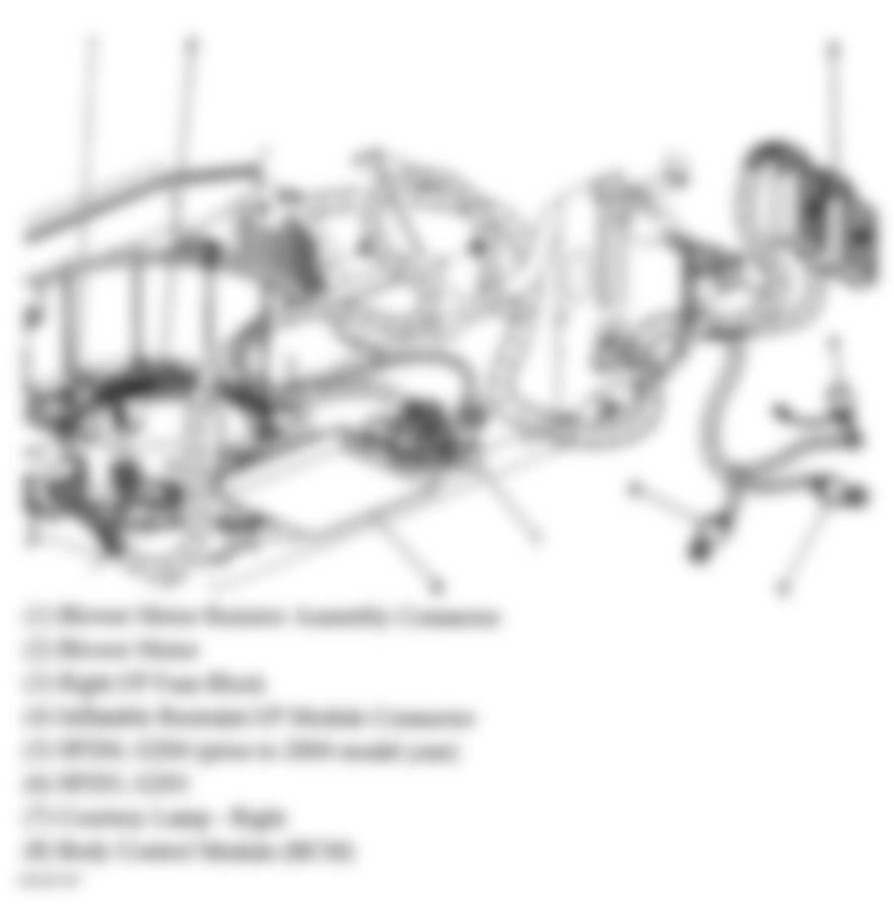 Chevrolet Classic 2005 - Component Locations -  Lower Right Side Of Dash