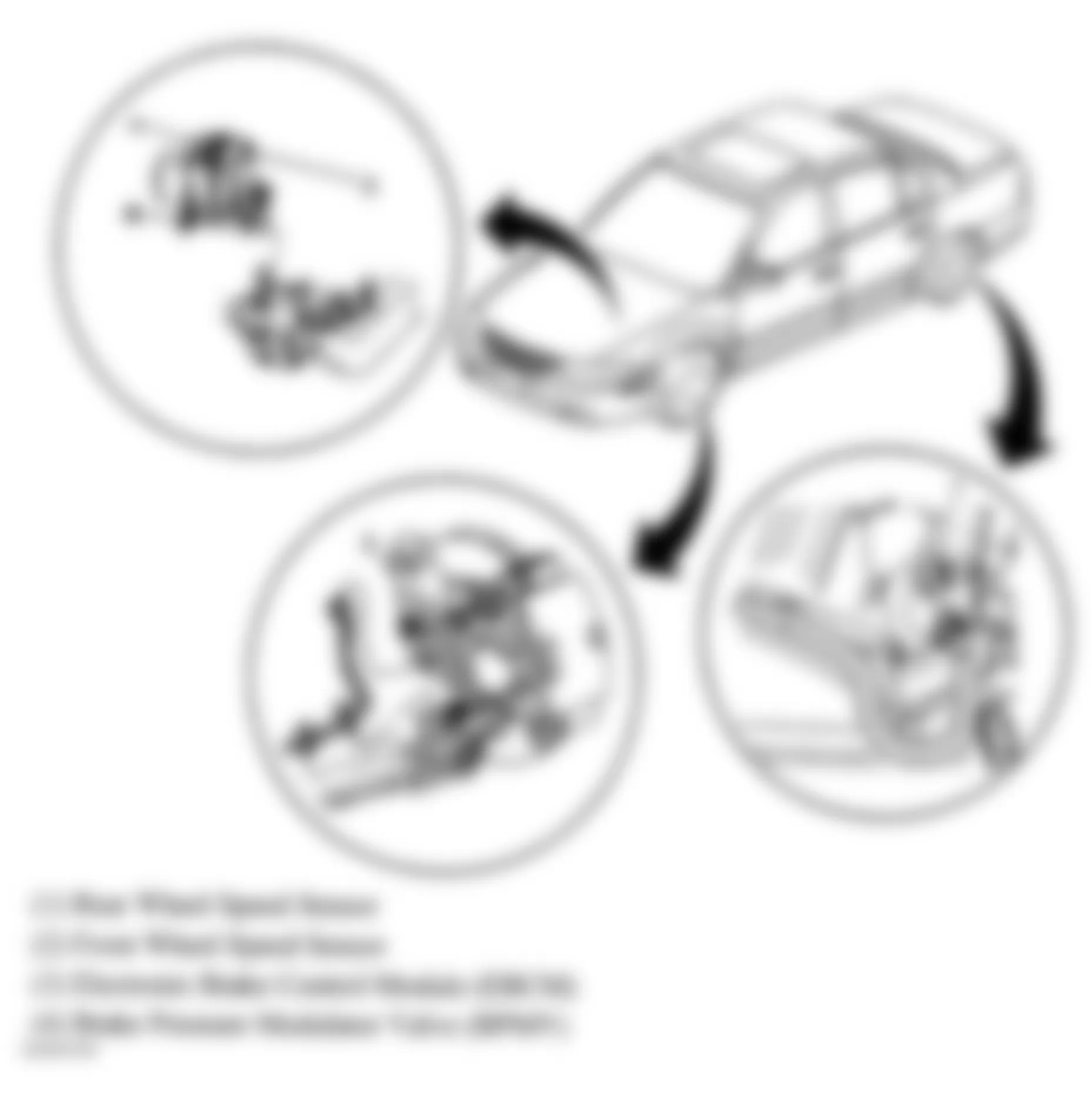 Chevrolet Classic 2005 - Component Locations -  Anti-Lock Brakes System Overview