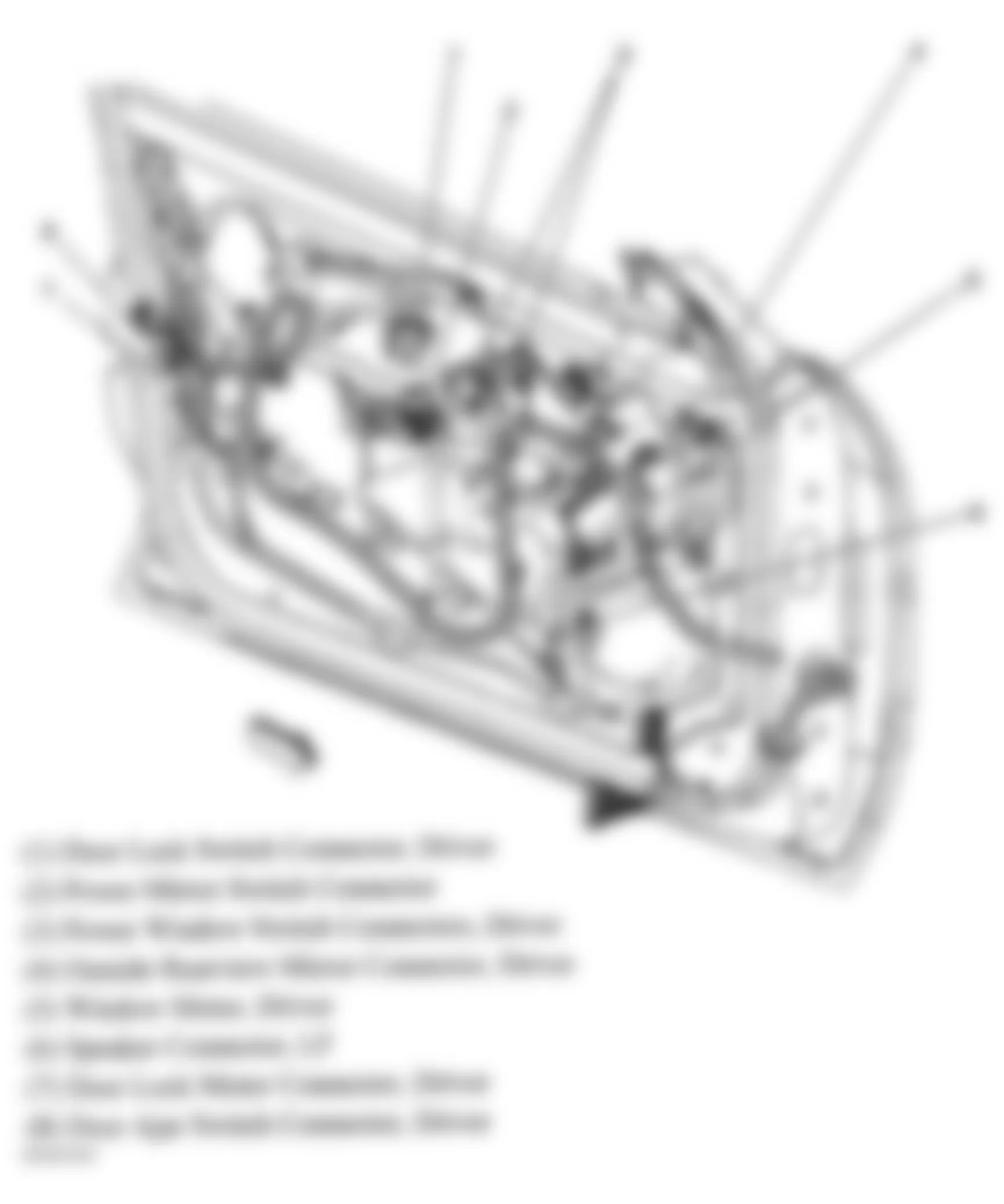 Chevrolet Classic 2005 - Component Locations -  Left Front Door
