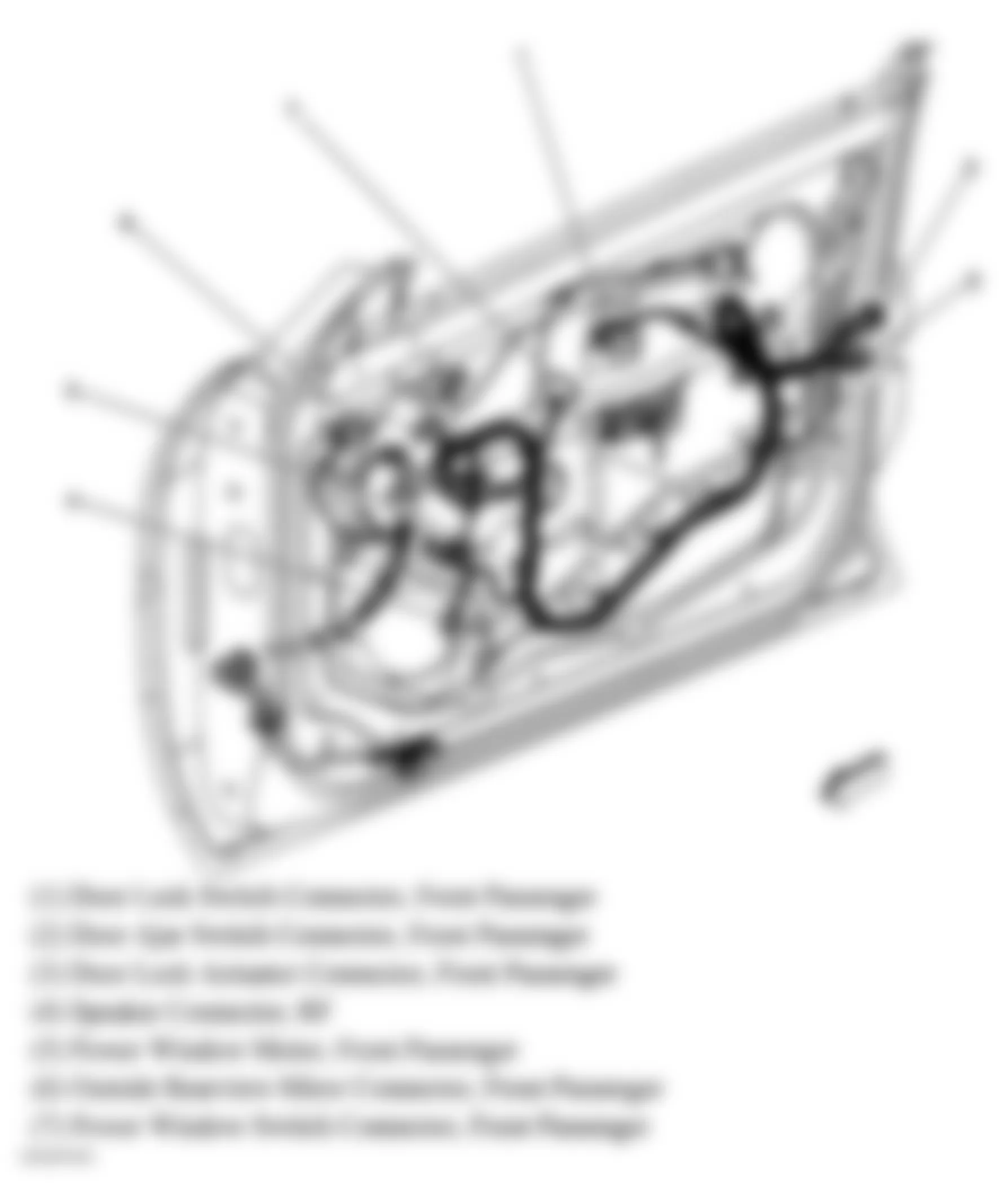 Chevrolet Classic 2005 - Component Locations -  Right Front Door