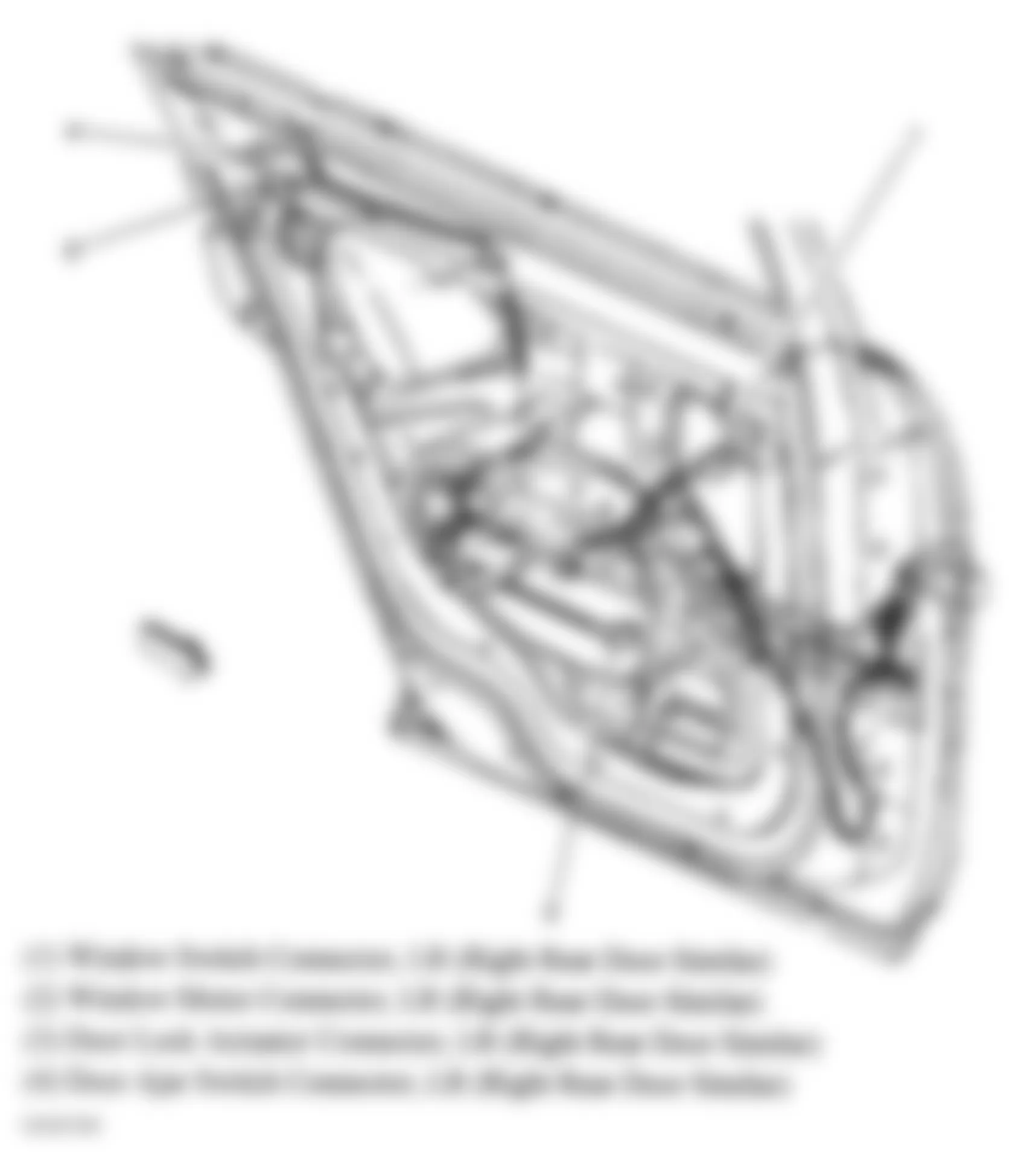 Chevrolet Classic 2005 - Component Locations -  Left Rear Door