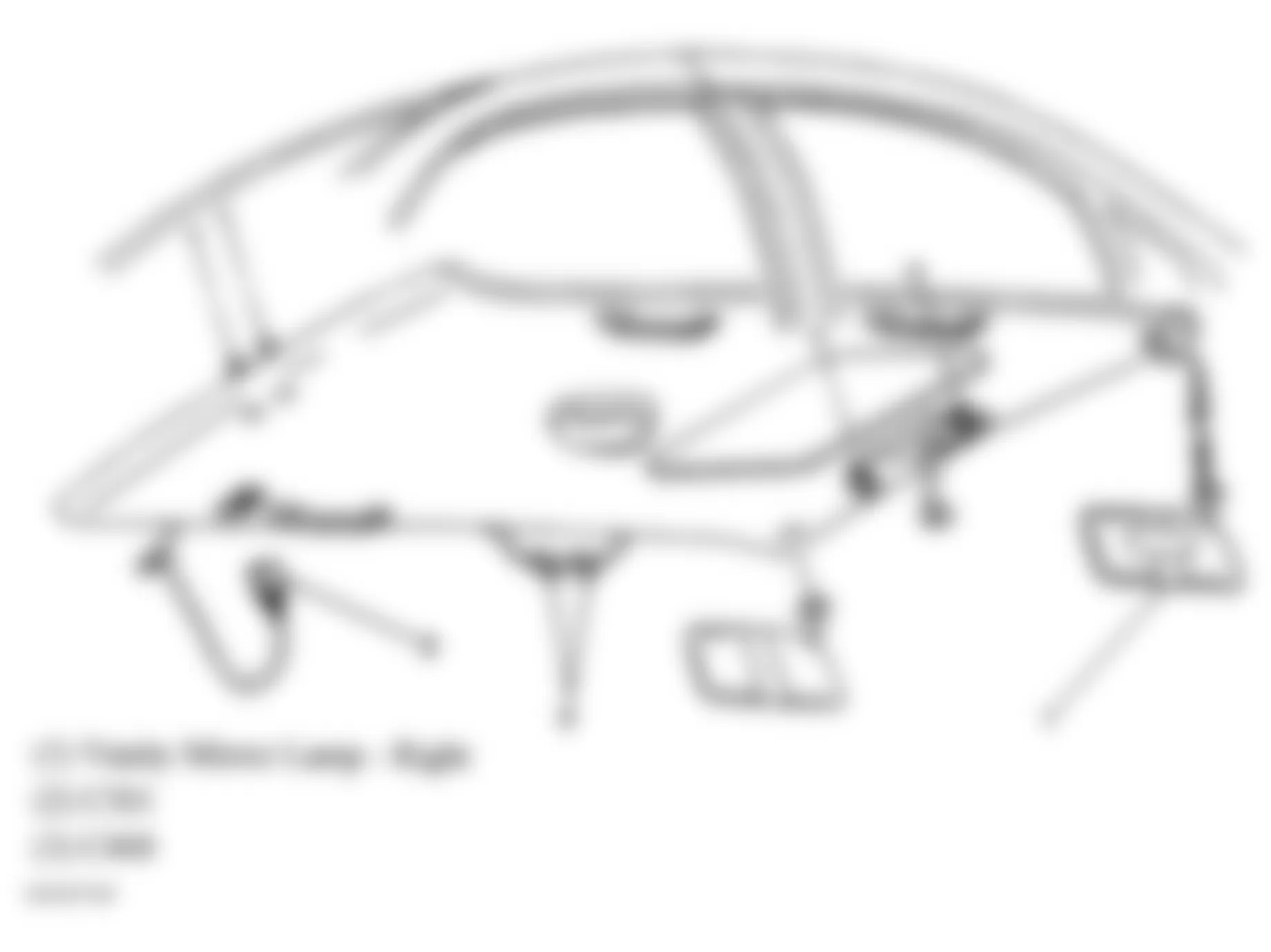 Chevrolet Classic 2005 - Component Locations -  Headliner