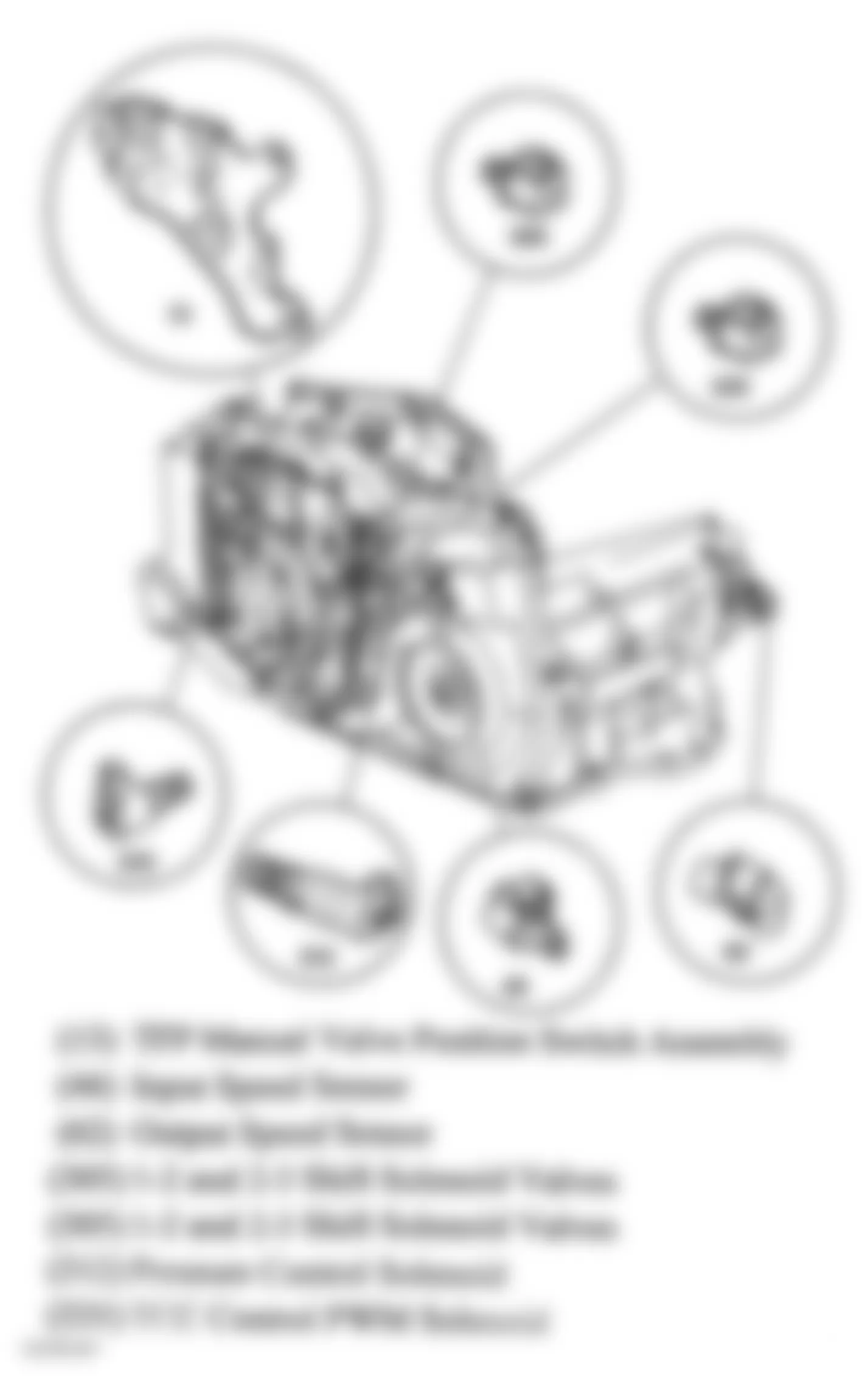 Chevrolet Cobalt LS 2005 - Component Locations -  Automatic Transmission Electronic Component Views