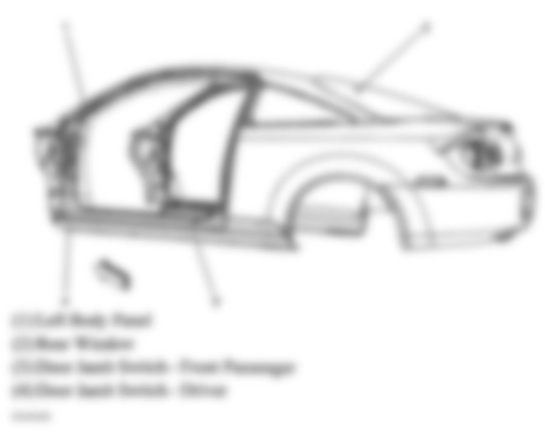 Chevrolet Cobalt LS 2005 - Component Locations -  Left Side Of Vehicle (Coupe)