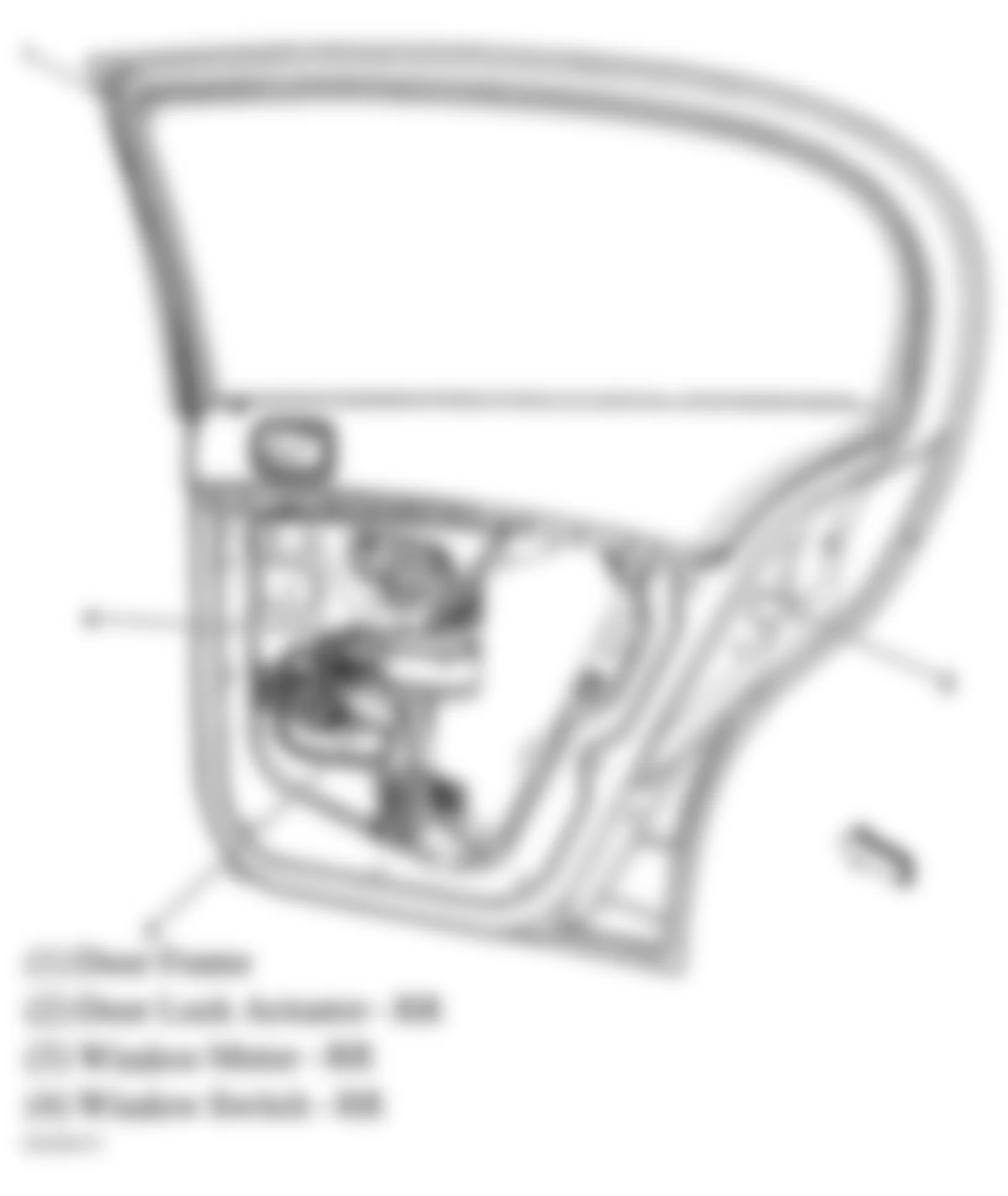 Chevrolet Cobalt LS 2005 - Component Locations -  Right Rear Door