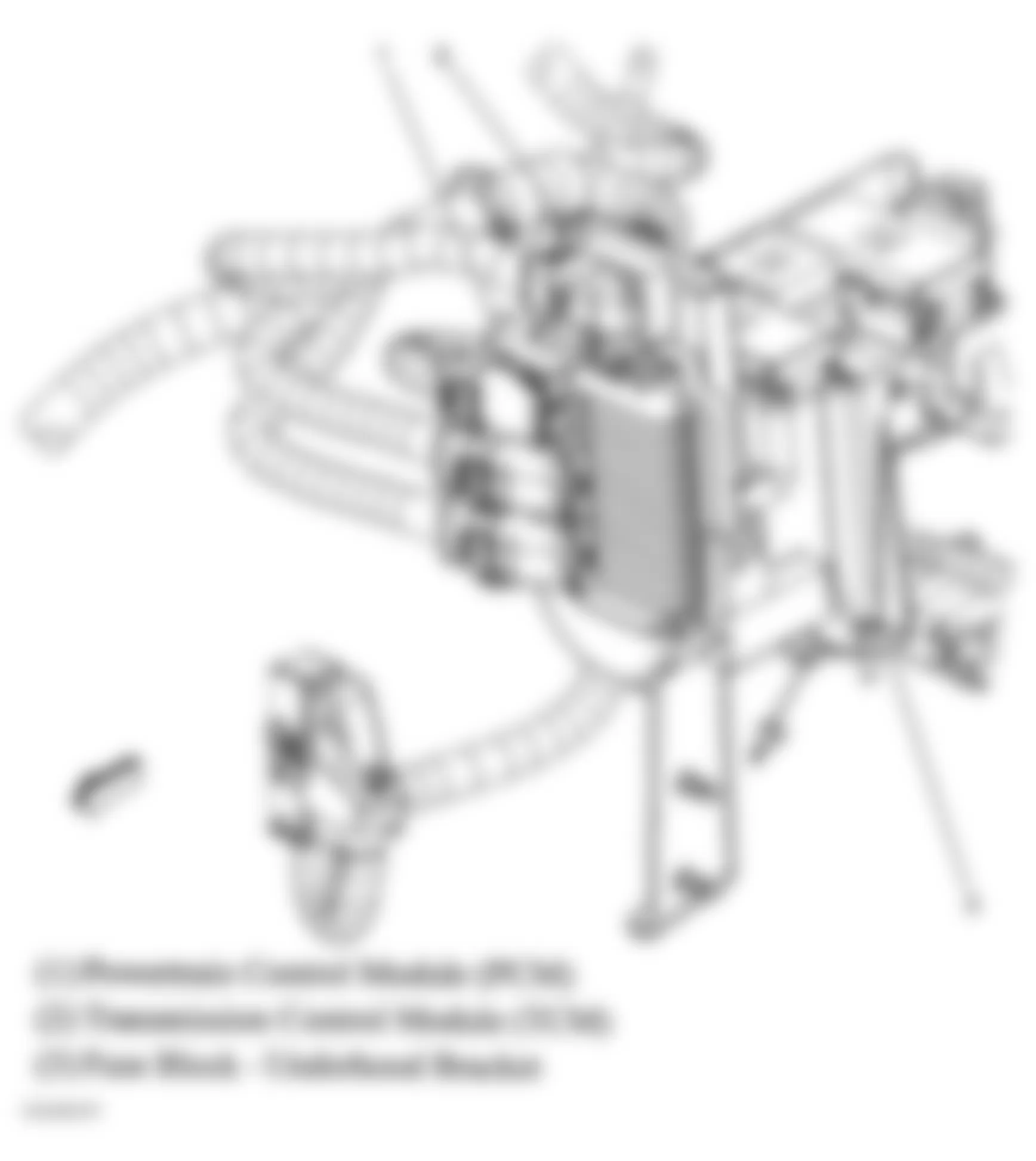 Chevrolet Cobalt LS 2005 - Component Locations -  Engine & Transmission Modules