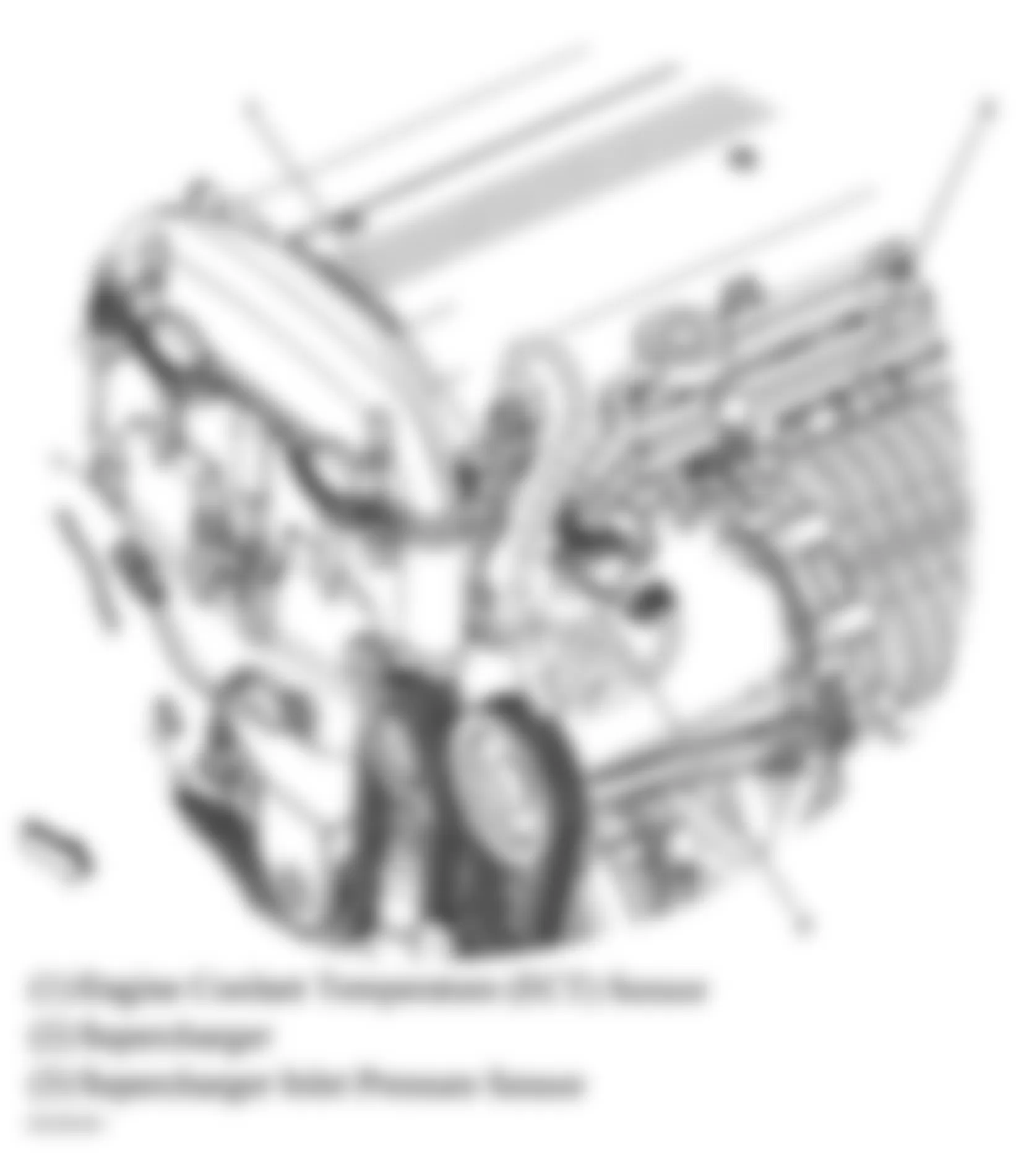 Chevrolet Cobalt LS 2005 - Component Locations -  Top Front Of Engine (2.0L)