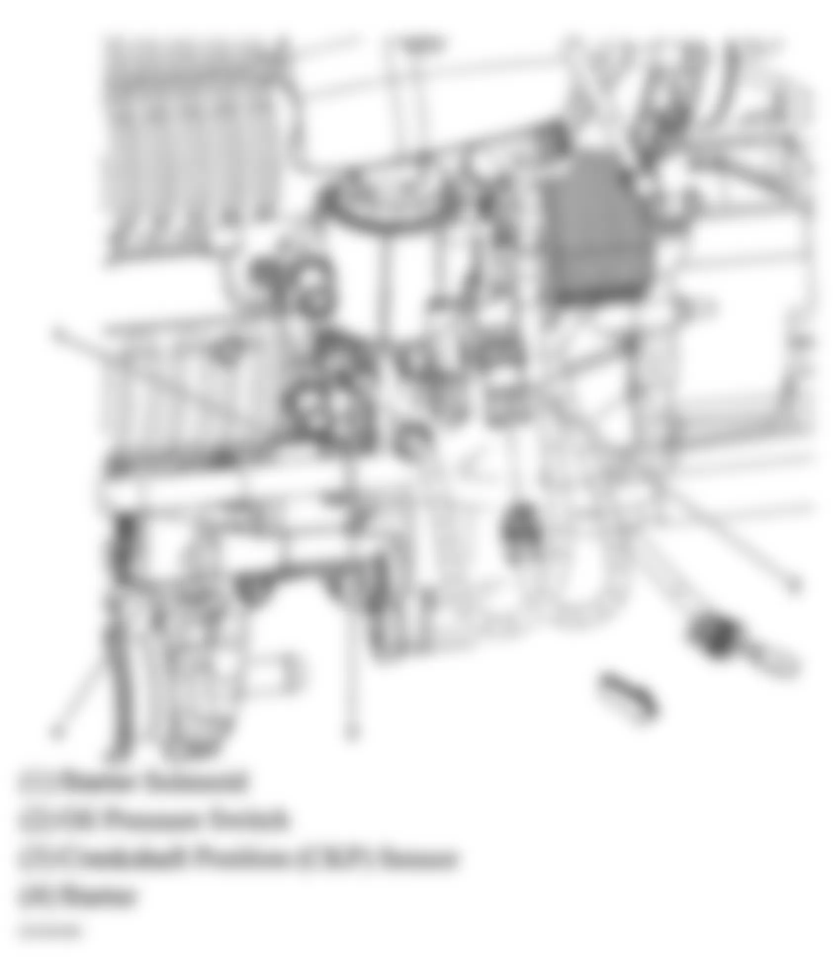 Chevrolet Cobalt LS 2005 - Component Locations -  Left Side Of Engine (2.0L)