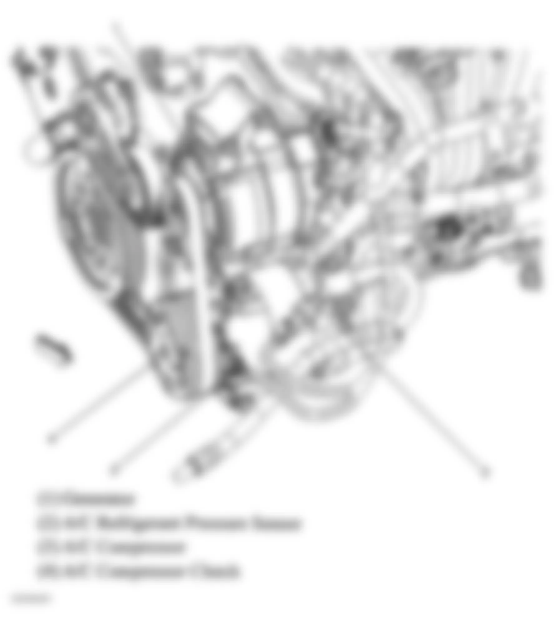 Chevrolet Cobalt LS 2005 - Component Locations -  Left Front Of Engine (2.2L)