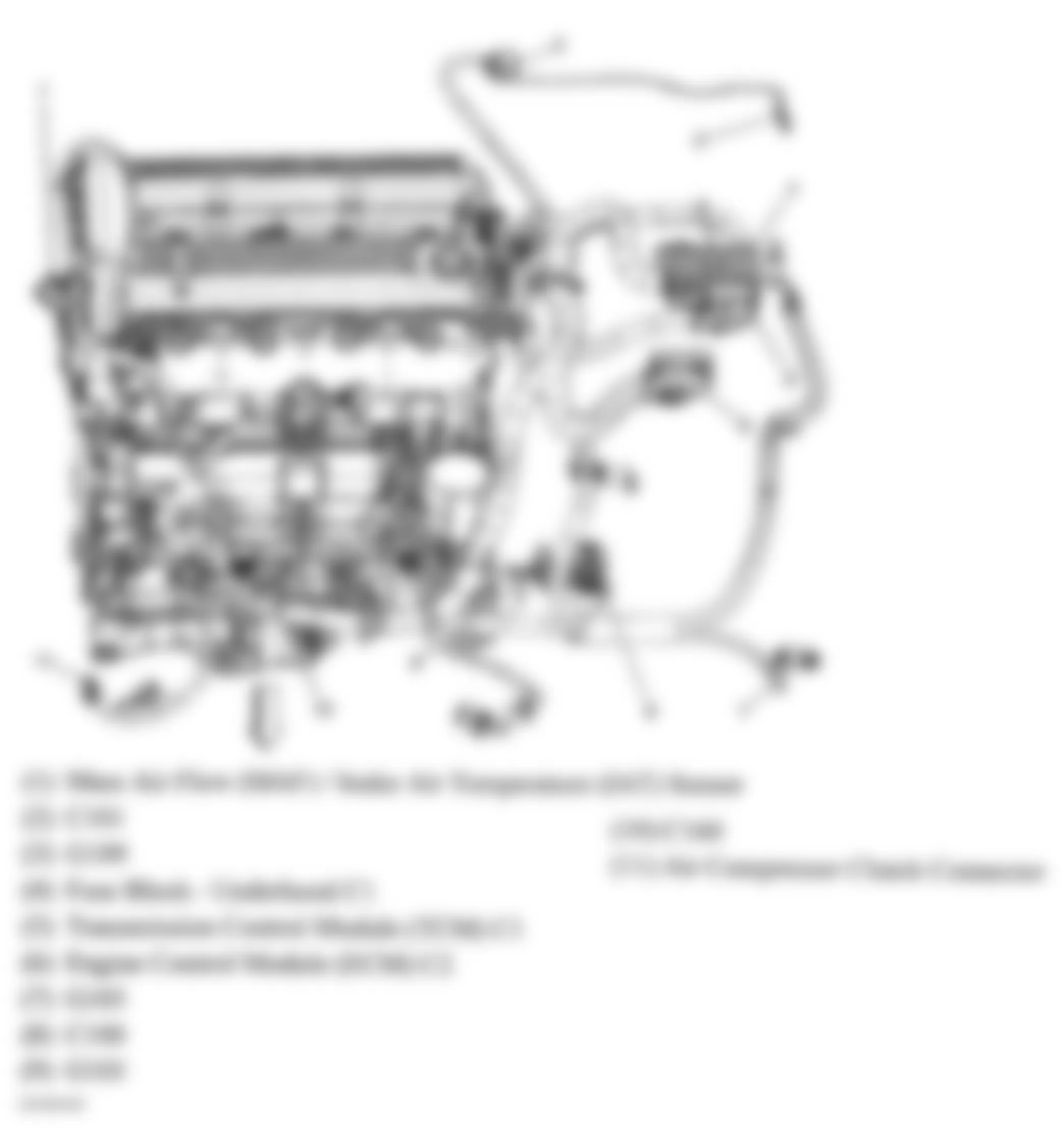 Chevrolet Cobalt LS 2005 - Component Locations -  Left Side Of Engine