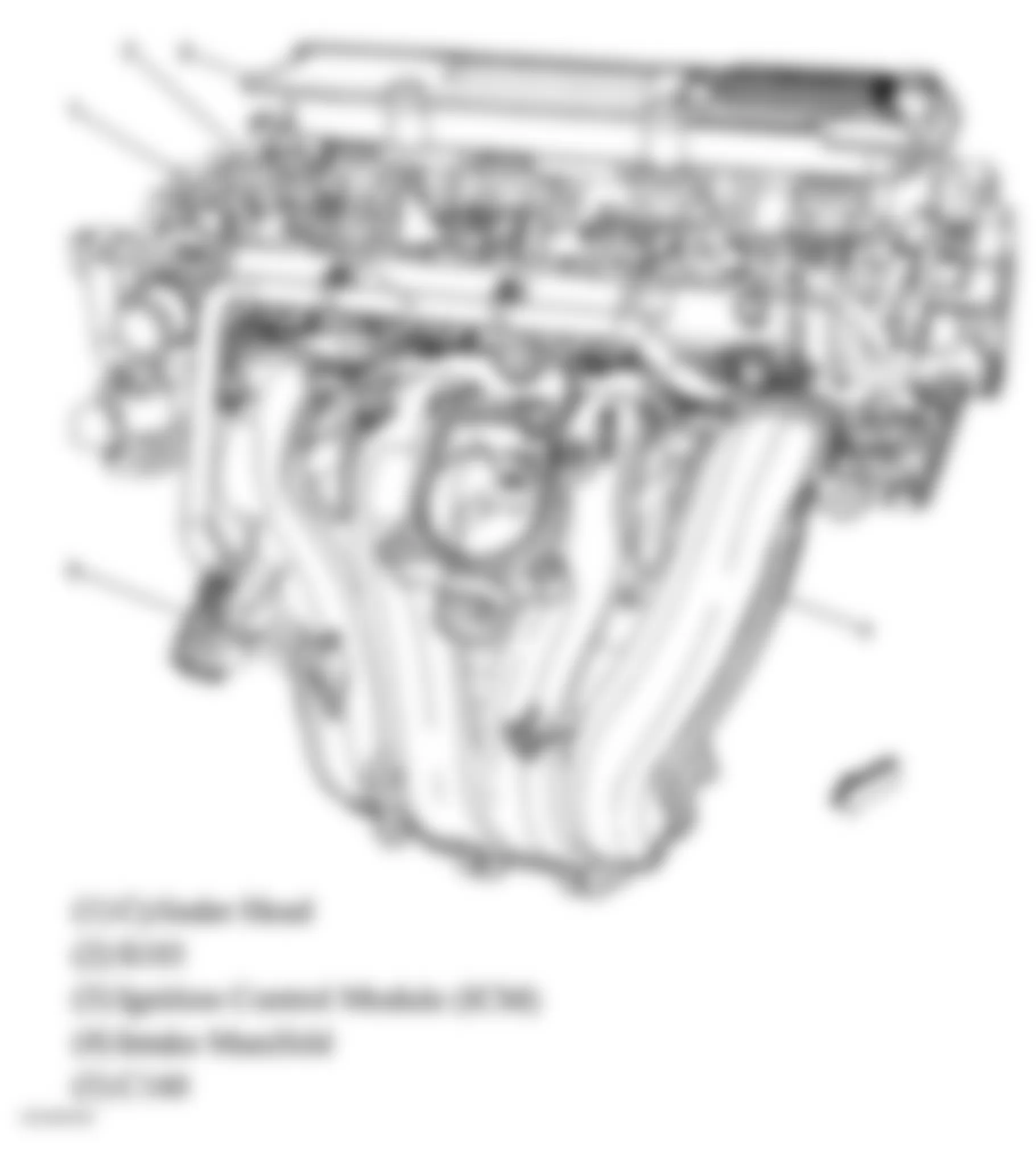 Chevrolet Cobalt LS 2005 - Component Locations -  Cylinder Head