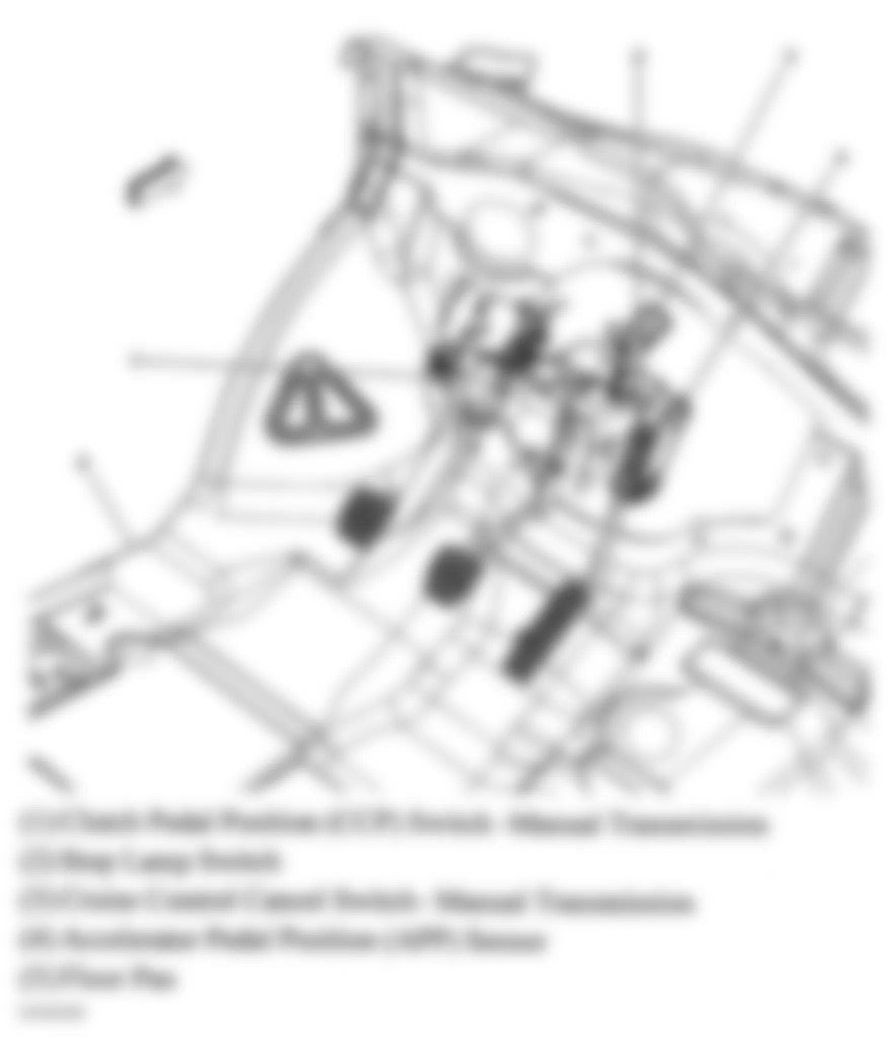 Chevrolet Cobalt LT 2005 - Component Locations -  Under Left Side Of Dash